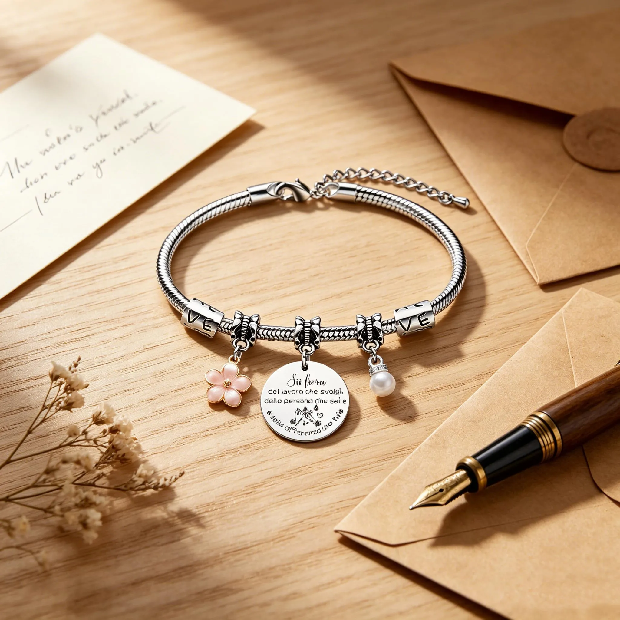 GUOYU Regali Natale Collega Bracciale Sii Fiera del Lavoro Che Svolgi Regalo Colleghe Regalo di Amicizia Colleghi Braccialetto Idea Regalo Colleghi per Compleanno o Congedo Lavorativo (1) - immagine 5