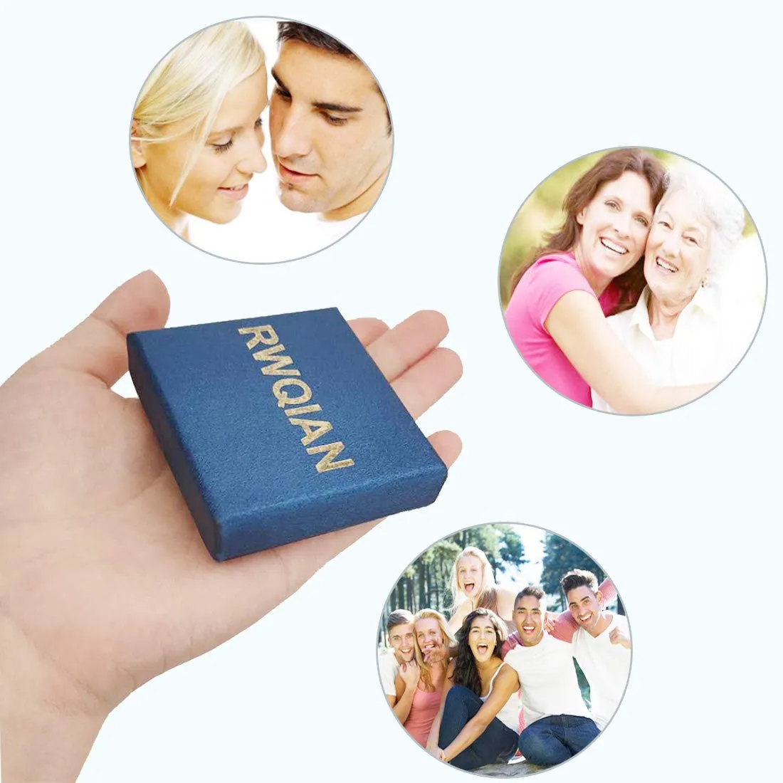 RWQIAN Collana di Foto Personalizzata per le Donne Ragazze Coppia in Acciaio Inossidabile Ovale oro Locket Portafoto Pendente Incisione Testo Collane Gioielli - immagine 6