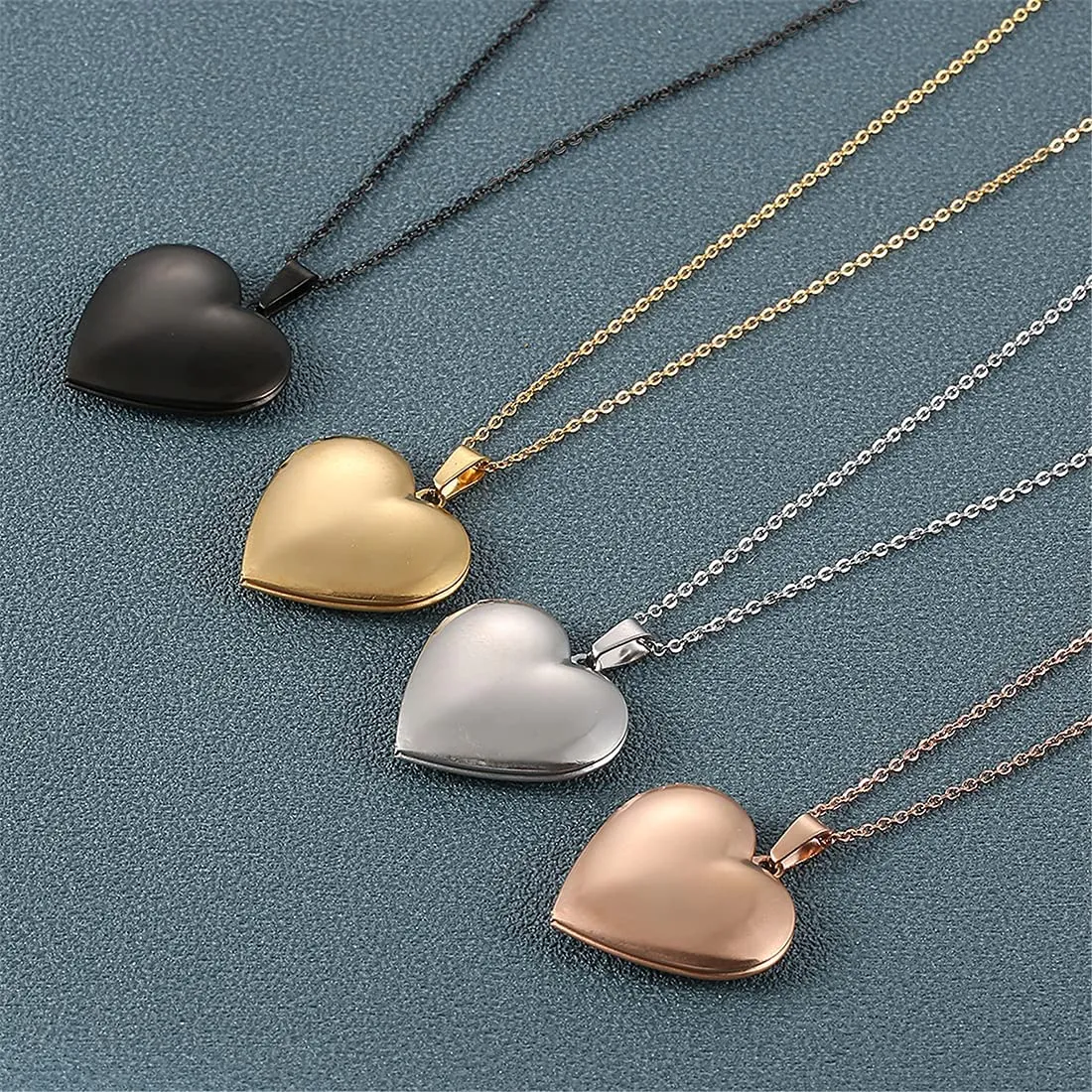 RWQIAN Collana di Foto Personalizzata per le Donne Ragazze Coppia in Acciaio Inossidabile Cuore Locket Portafoto Pendente Incisione Testo Collane Gioielli - immagine 7