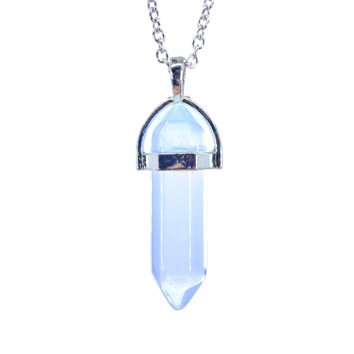 Generico Splendido ciondolo a punta in vera pietra naturale (OPALITE) - immagine 1