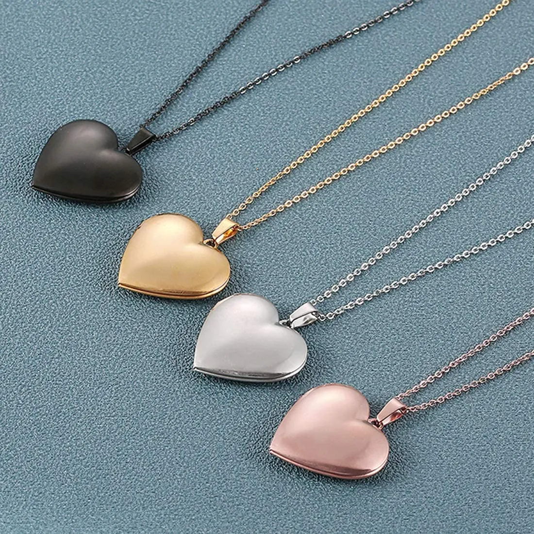 RWQIAN Collana di Foto Personalizzata per le Donne Ragazze Coppia in Acciaio Inossidabile Cuore Locket Portafoto Pendente Incisione Testo Collane Gioielli - immagine 6