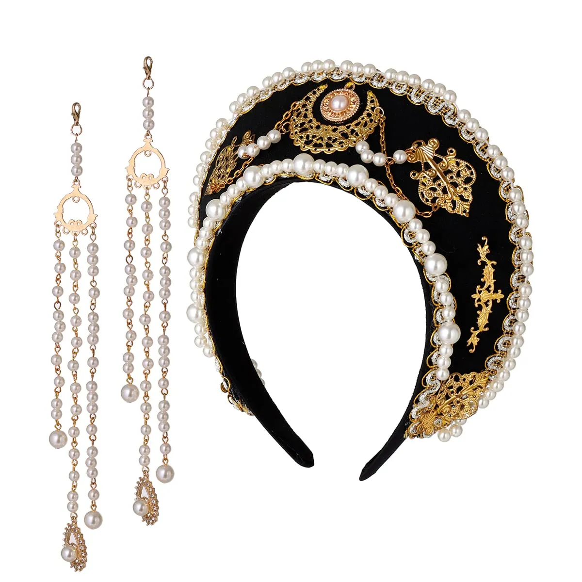 GRACEART Collana con perle artificiali Anne Boleyn, M - immagine 2