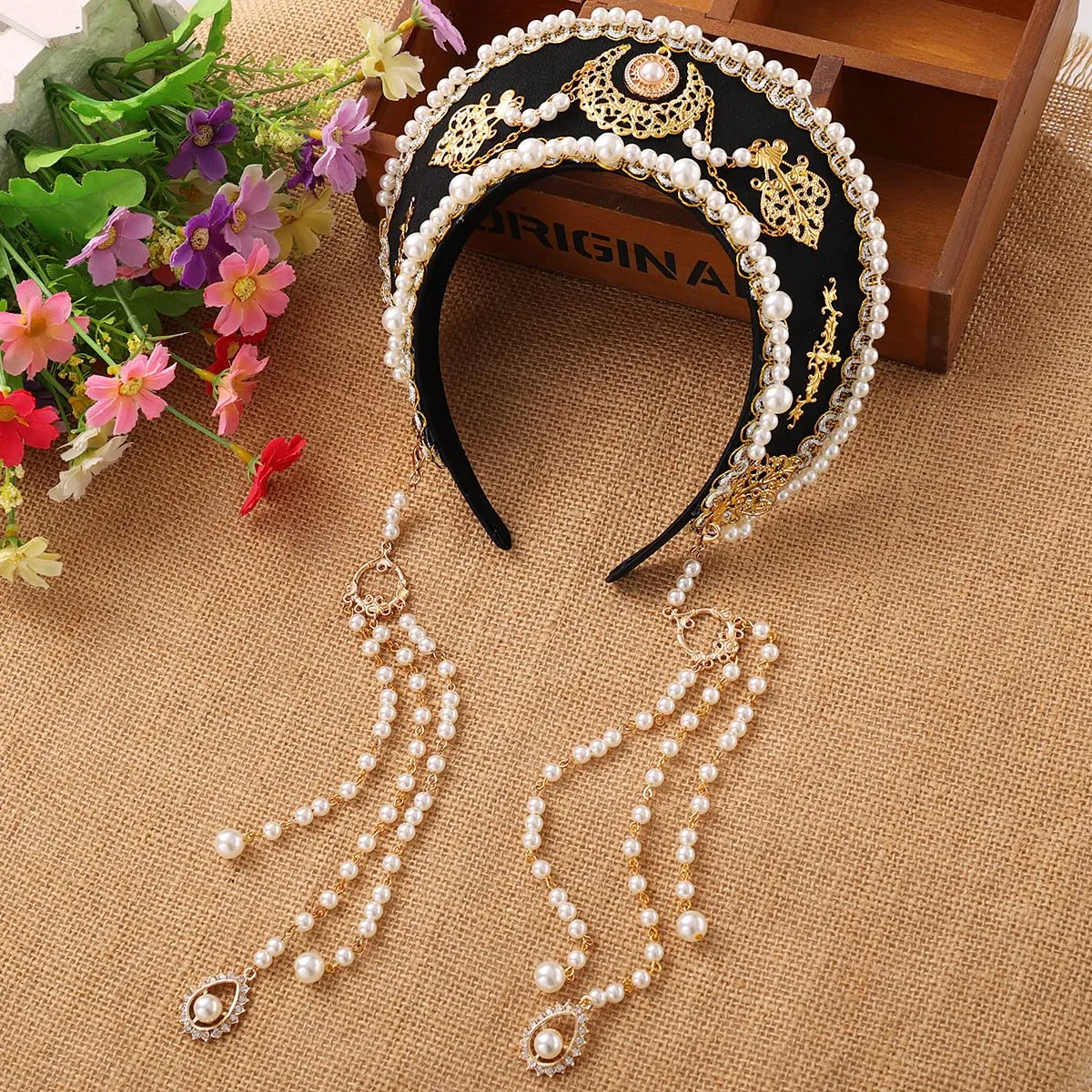 GRACEART Collana con perle artificiali Anne Boleyn, M - immagine 6
