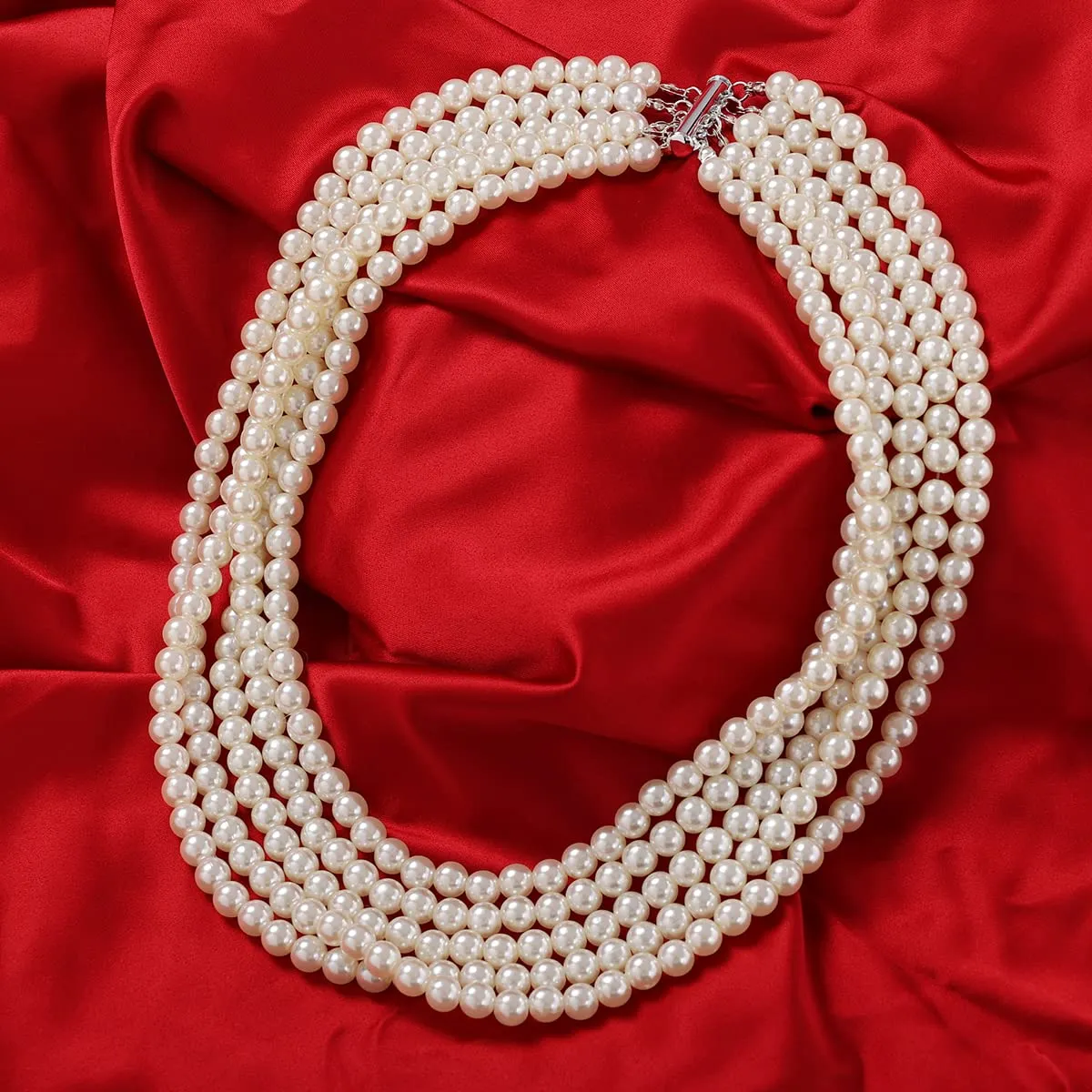 GRACEART Anne Boleyn - Collana girocollo con perle finte, stile vintage, elegante, gioiello da collo per donne e ragazze (style06), perle finte - immagine 2