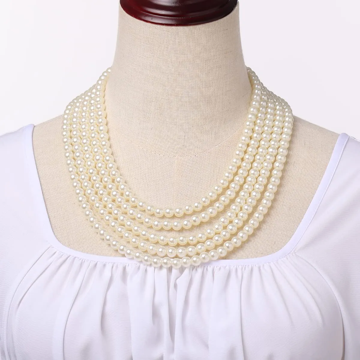 GRACEART Anne Boleyn - Collana girocollo con perle finte, stile vintage, elegante, gioiello da collo per donne e ragazze (style06), perle finte - immagine 6