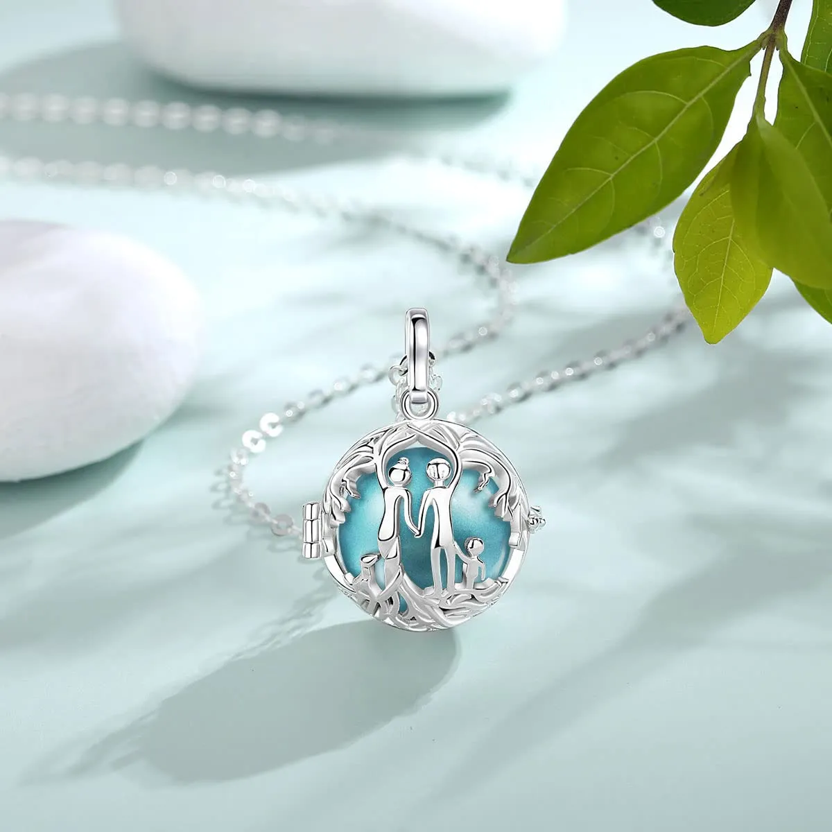 CELESTIA Chiama Angeli Gravidanza Richiamo degli Angeli Collana Albero Della Vita Maternita Regalo per Neo Mamme, 2 Catene - immagine 4