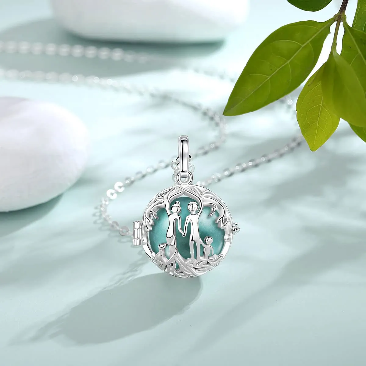 CELESTIA Chiama Angeli Gravidanza Collana Richiamo degli Angeli Ciondolo Maternita Idee Regalo Donna in Gravidanza, 2 Catene - immagine 4