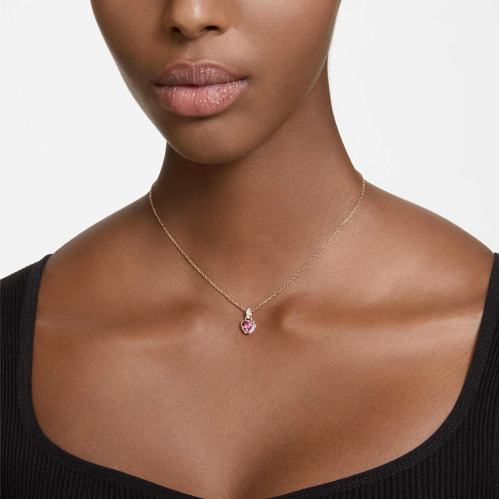 Swarovski Pendente Stilla, Cuore, Rosso, Placcato color oro - immagine 6