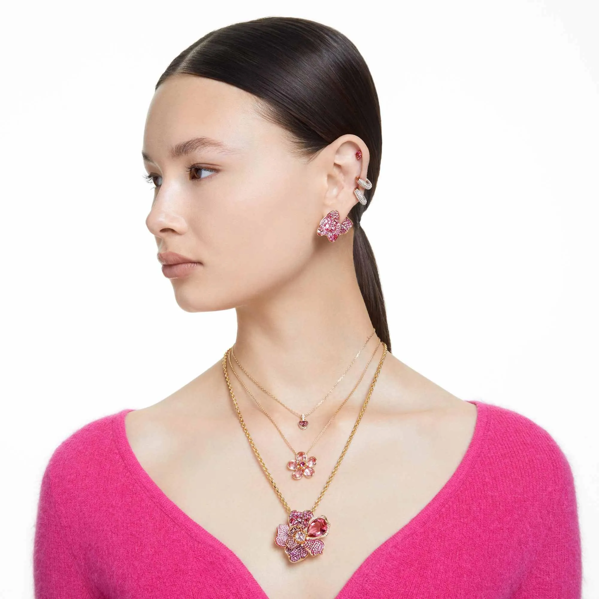 Swarovski Pendente Stilla, Cuore, Rosso, Placcato color oro - immagine 7
