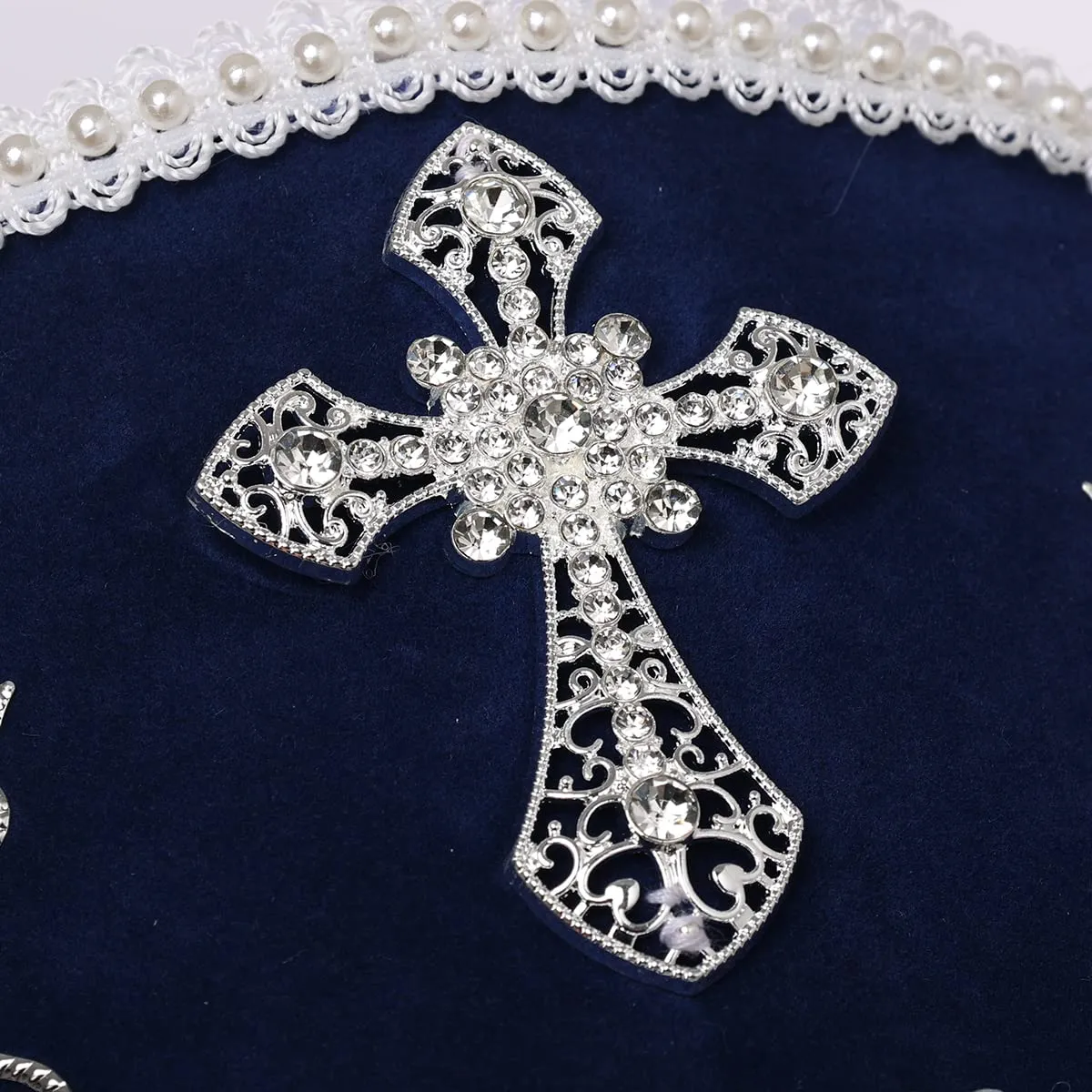 GRACEART Cappello Anne Boleyn Copertura per la testa copricapo elisabettiano Corona Tudor con cappuccio - immagine 6