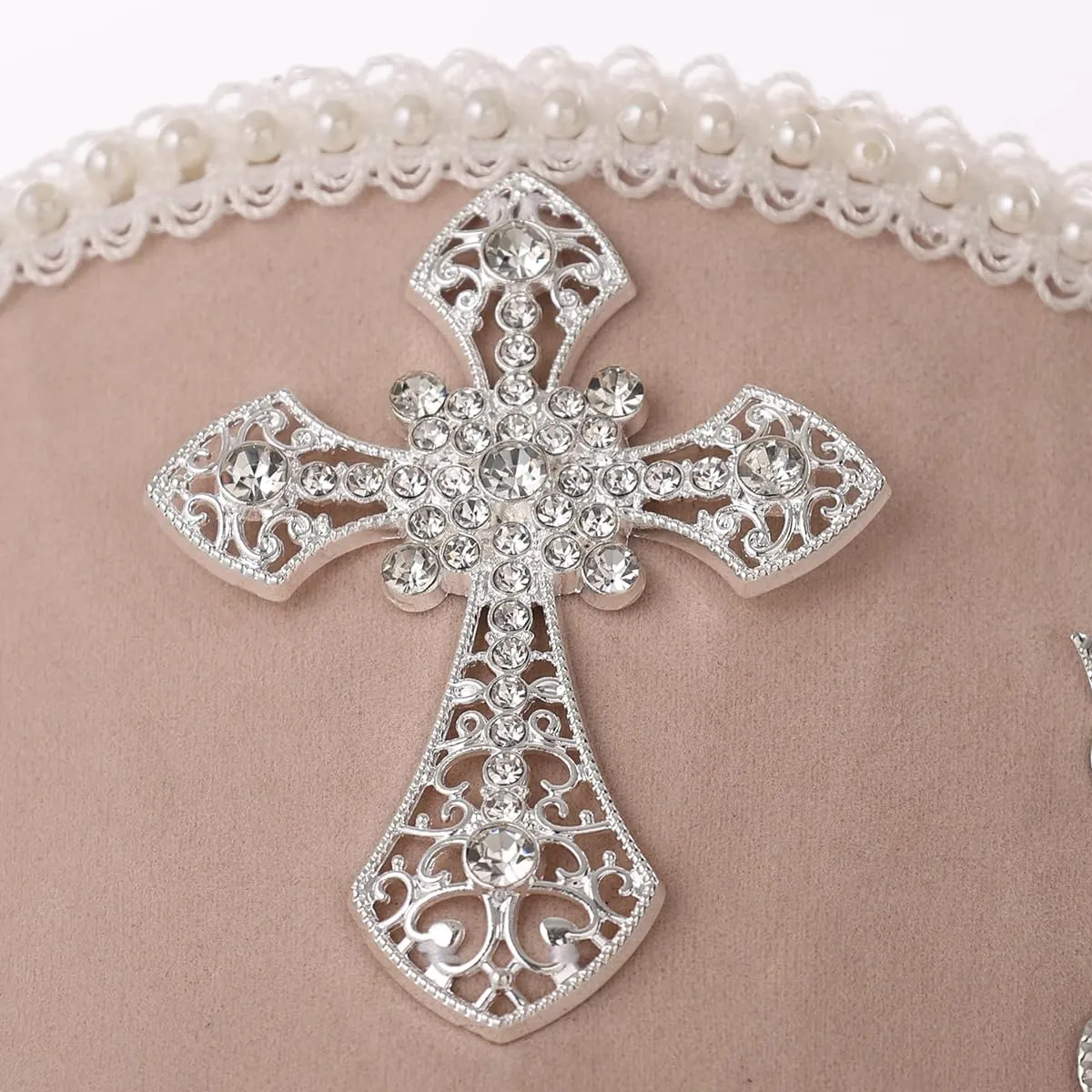 GRACEART Cappello Anne Boleyn Copertura per la testa copricapo elisabettiano Corona Tudor con cappuccio - immagine 6