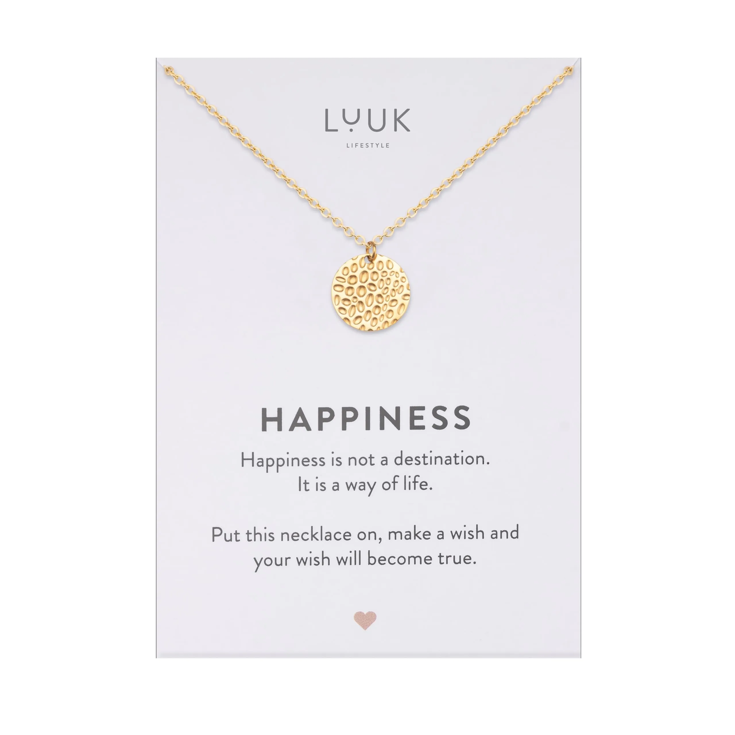 LUUK LIFESTYLE Collana in acciaio inossidabile con ciondolo a forma di moneta con la luna design boho, acciaio inossidabile e duraturo, oro - immagine 1
