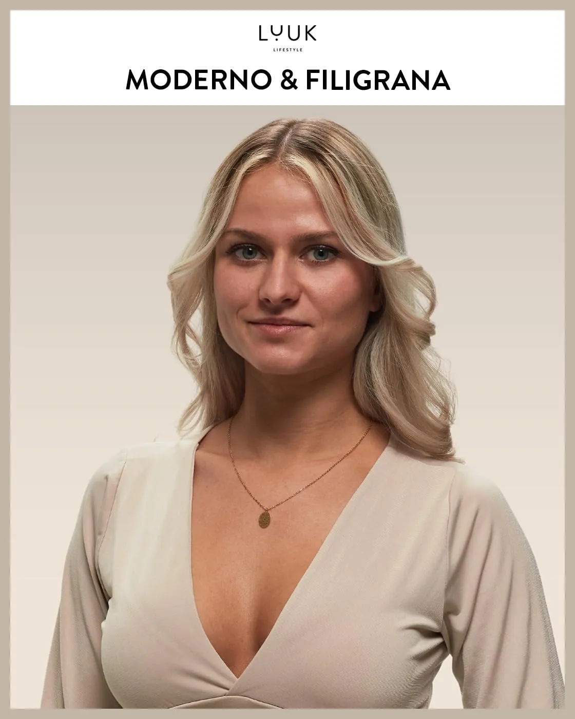 LUUK LIFESTYLE Collana con rifiniture in stile antico, accessorio moda in filigrana in stile boho per lei, portafortuna, idea di compleanno, oro - immagine 2