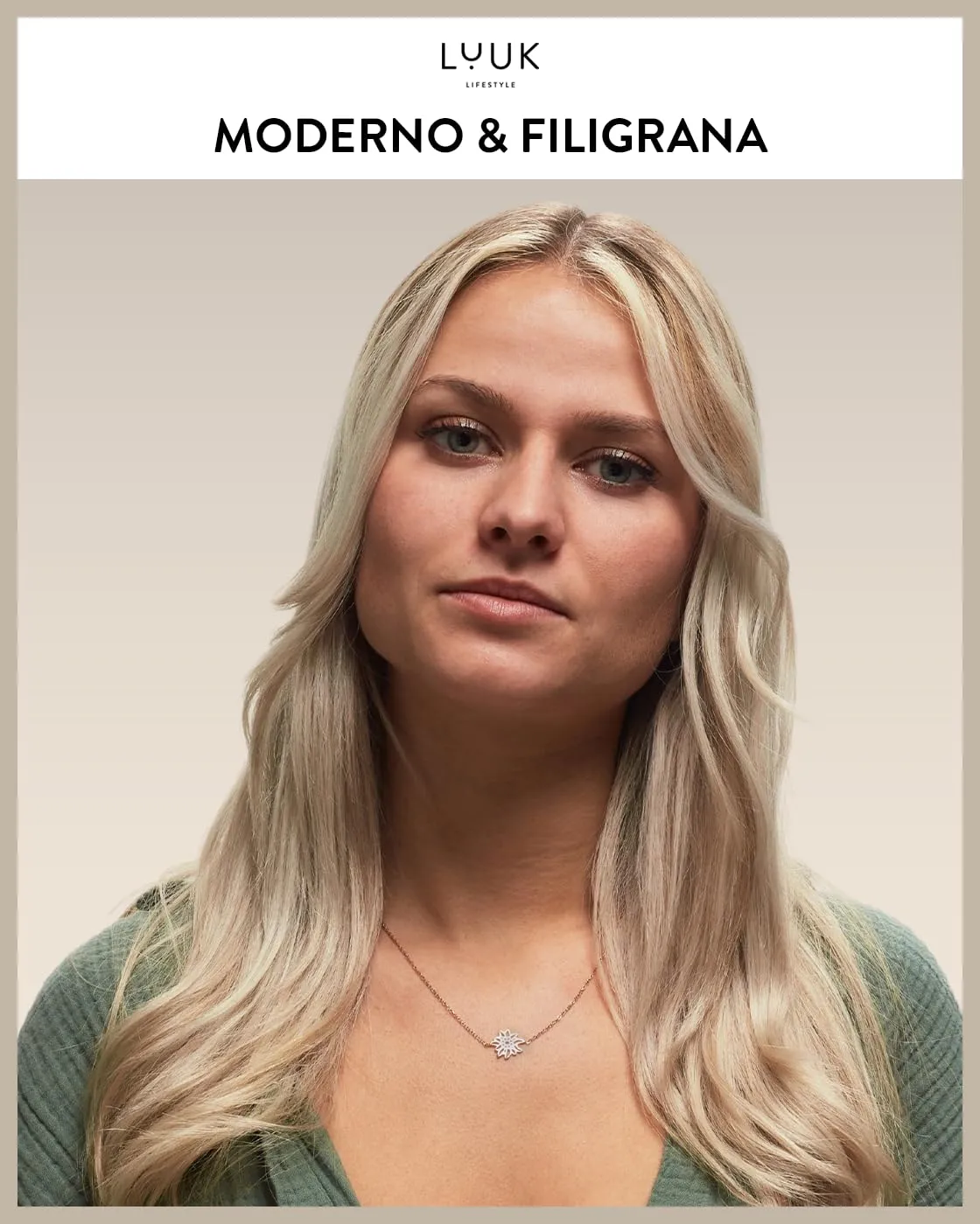 LUUK LIFESTYLE Collana da donna con ciondolo Stella Alpina e cartellino HAPPINESS, gioielli di alta qualità e durevoli, 50cm, rosa - immagine 2