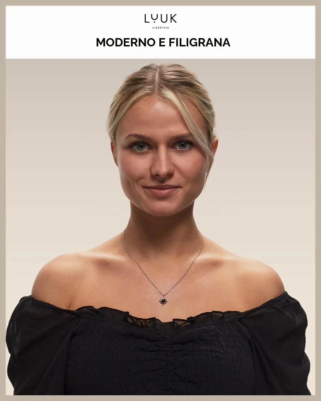 LUUK LIFESTYLE Collana con Ciondolo Stella Polare in Acciaio Inossidabile e carta HAPPINESS, Gioielli Donna, Amicizia, Amore, Regali per Lei, Madre, Natale, Portafortuna, Argento (50cm c.) - immagine 2