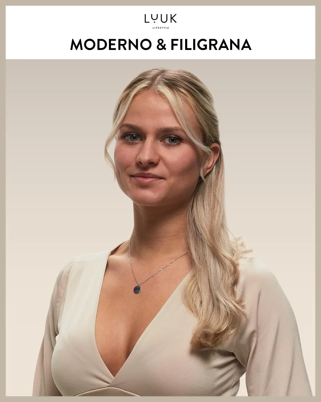 LUUK LIFESTYLE Collana minimal con ciondolo motivo arcobaleno, stile-boho, femminile, 50 cm, idea regalo di compleanno, argento - immagine 2