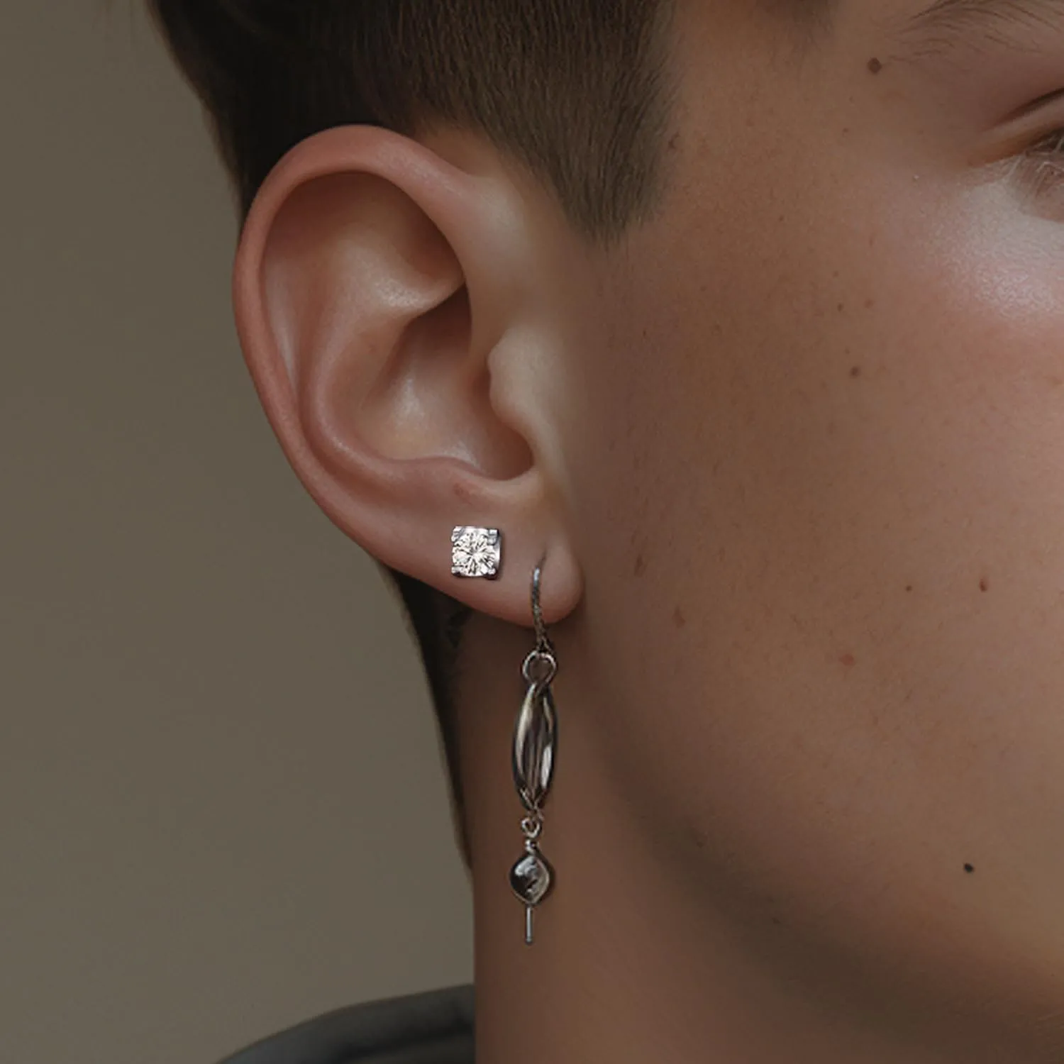 Orecchini in moissanite per donna, Diamante in moissanite da 1CT, coltivato in laboratorio, orecchini in argento 925 placcato in oro bianco 18K, adatti per uomini e donne, gioiello regalo. - immagine 7