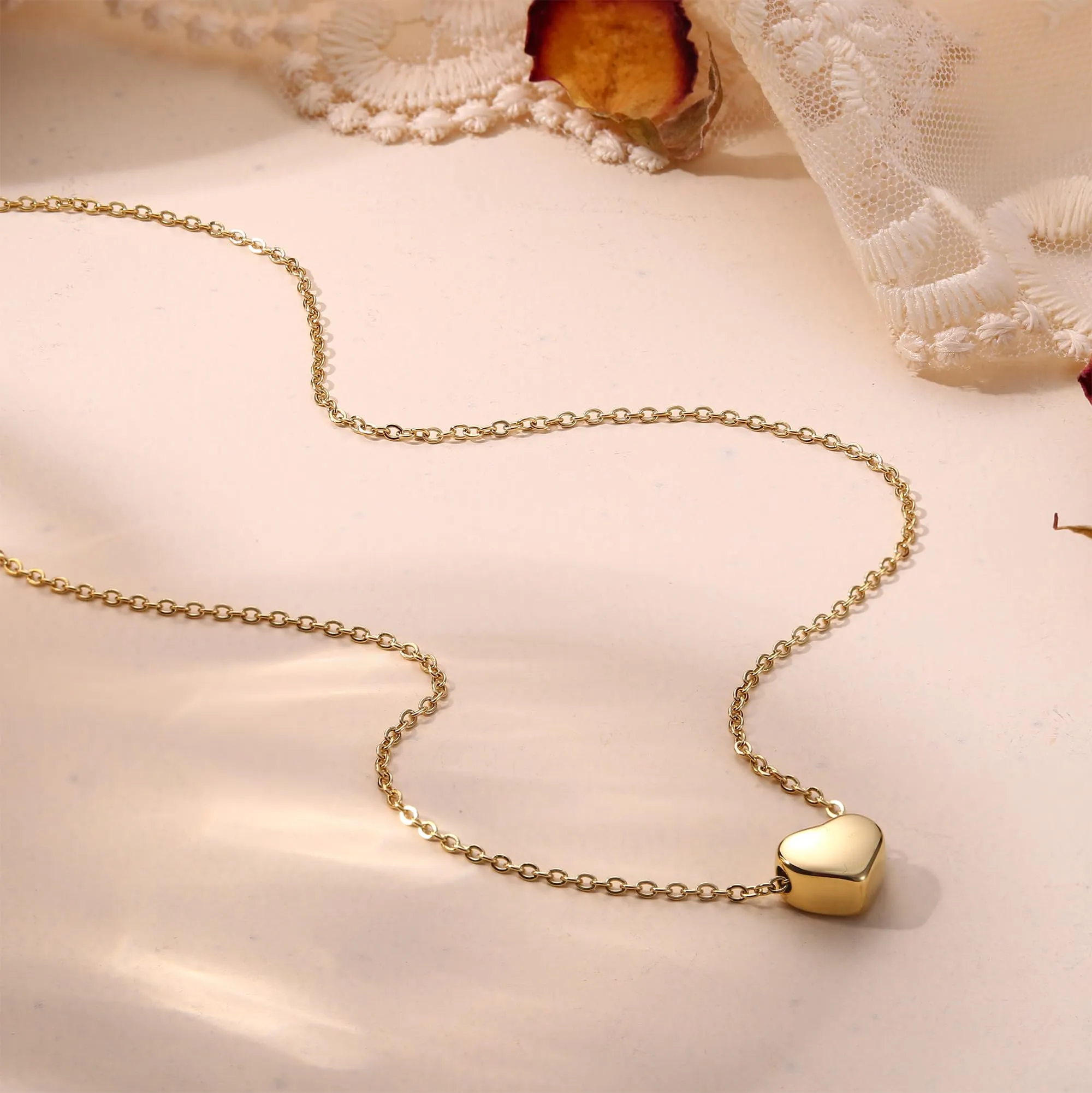 Adramata 3Pcs Collana Donna Acciaio Inossidabile Set Girocollo Pendenti - immagine 6