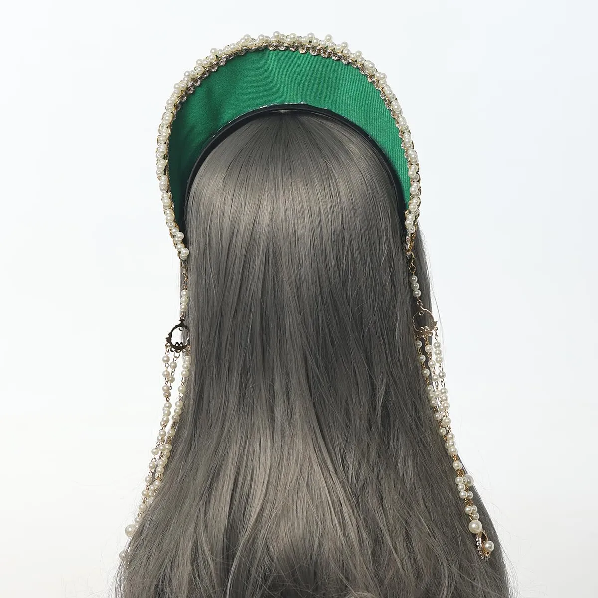 GRACEART Anne Boleyn Cappello elisabettiano Tudor Coronet Hood Hat - immagine 3