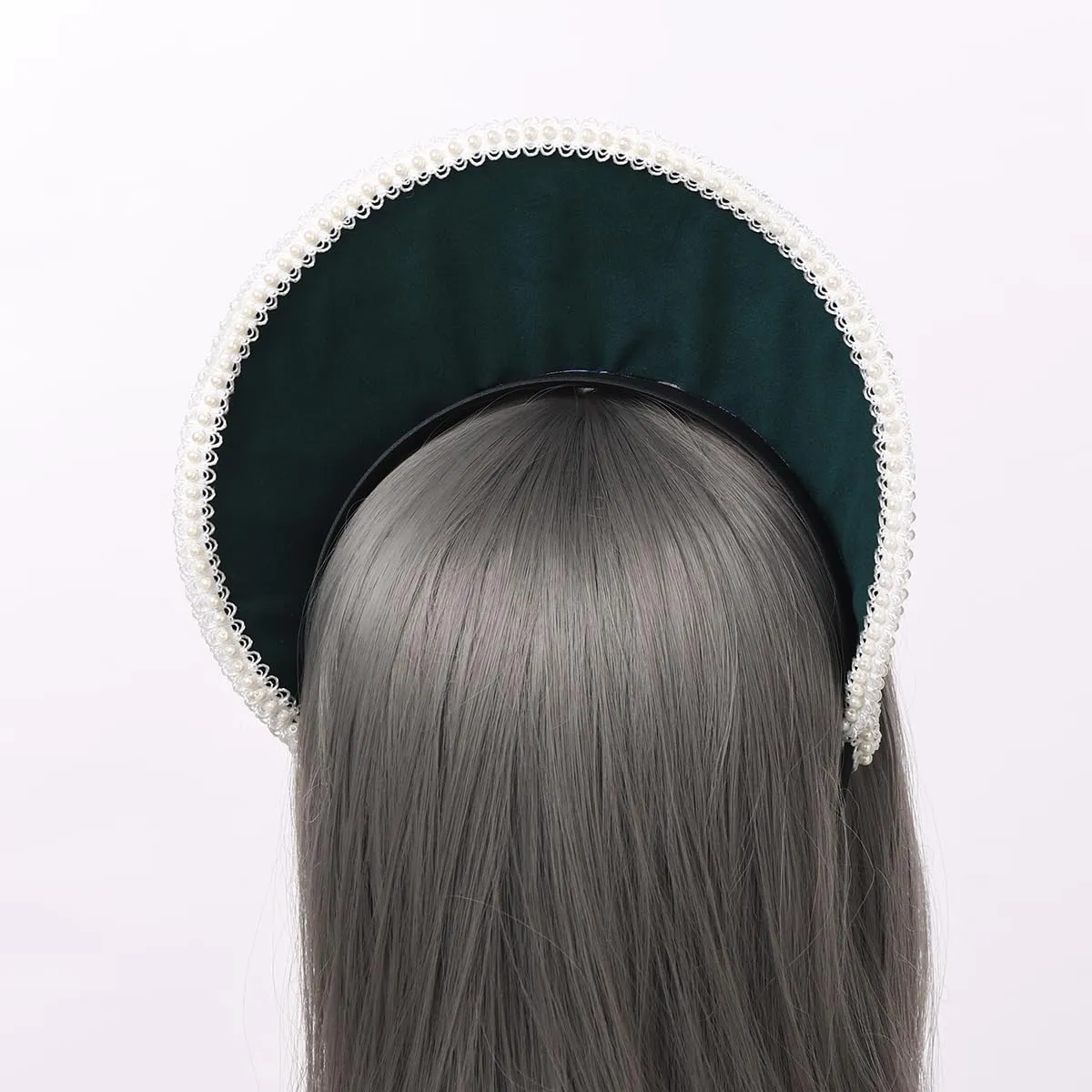 GRACEART - Cappello Elisabettano Anne Boleyn con copricapo Tudor, Corona Hood - immagine 3
