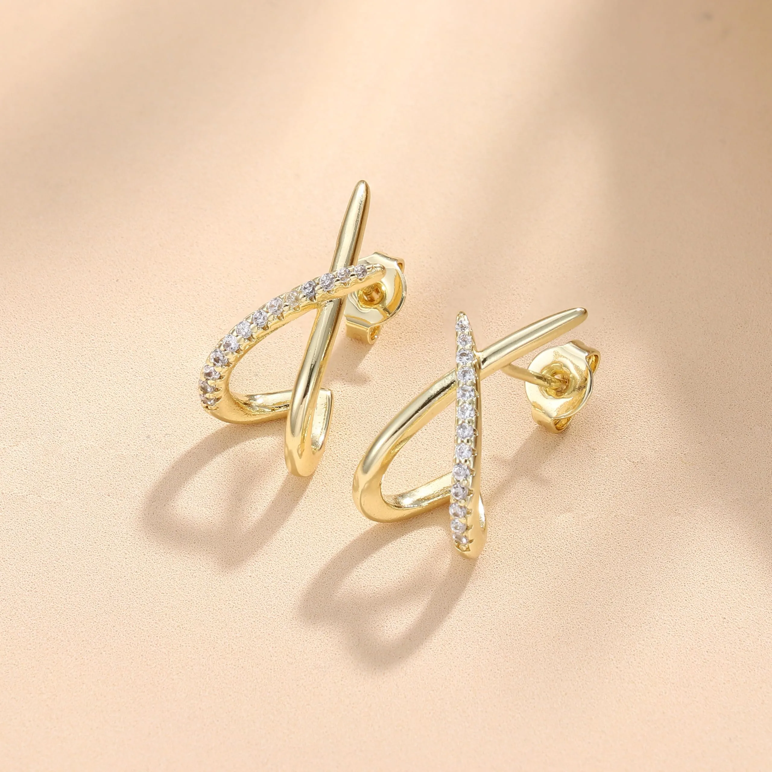 Diamday Orecchini Donna, forma X Orecchini, Agli in argento 925 - immagine 6