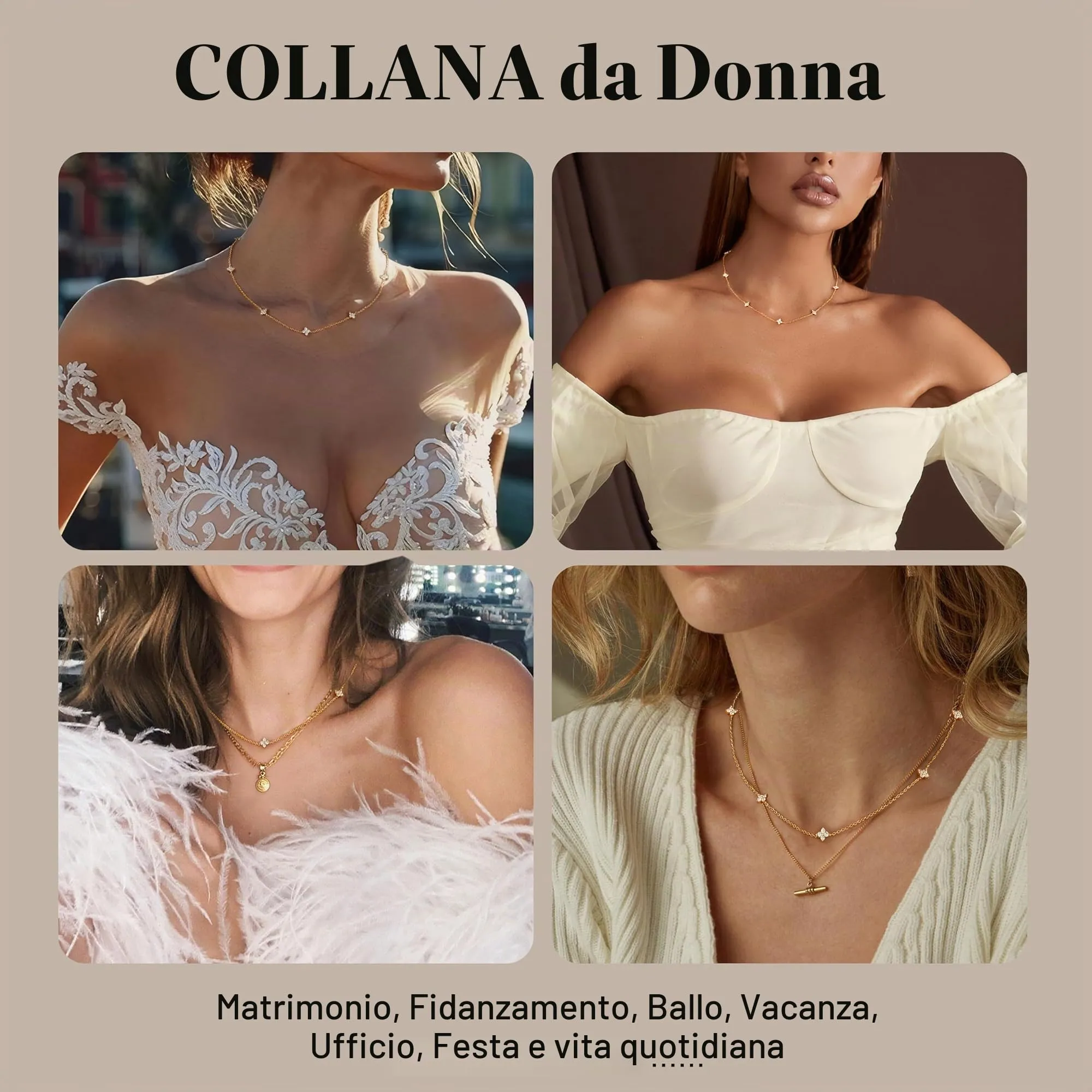 Finrezio Collana Donna con Chiusura in Argento 925 Zircone Cubico - immagine 5