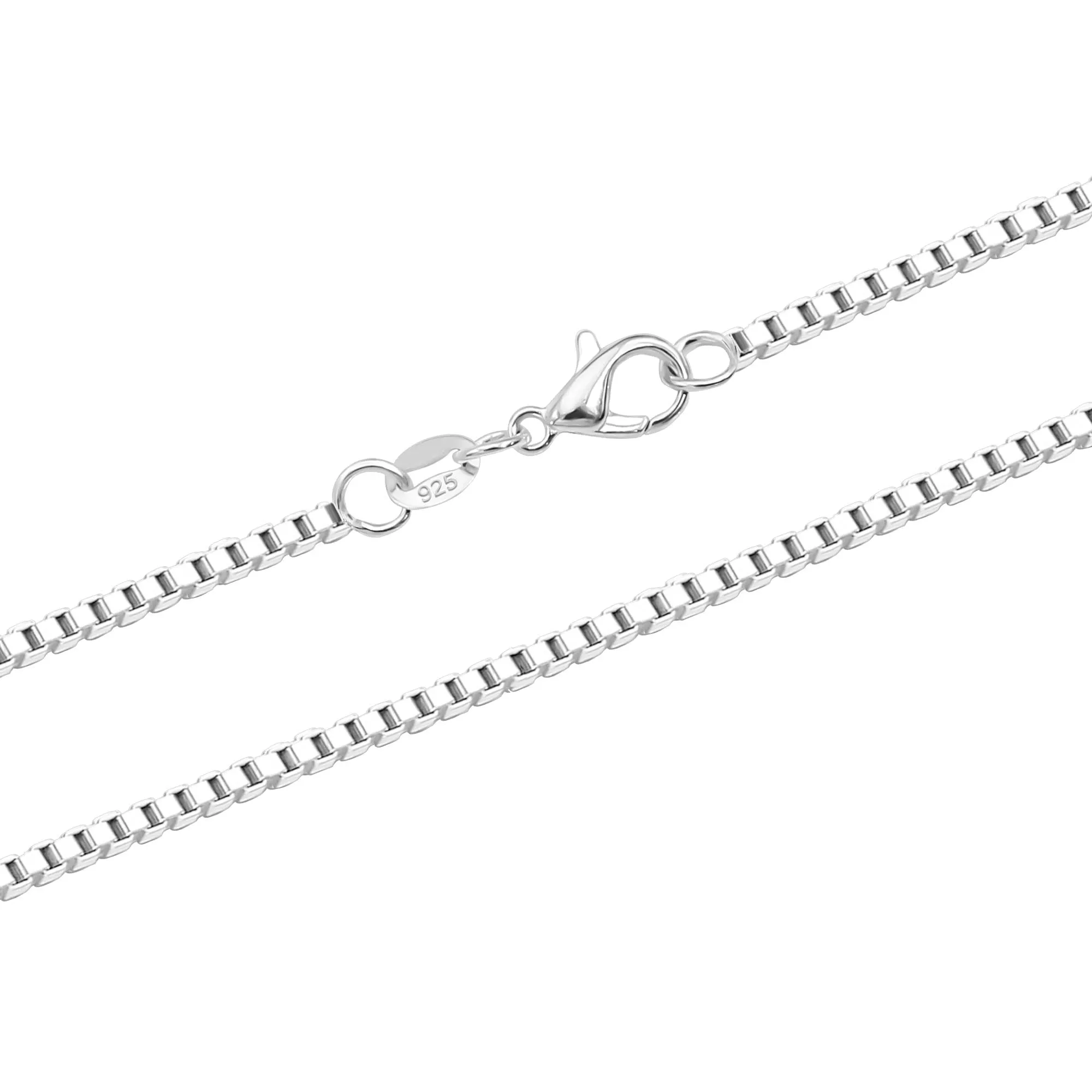 Casxyue Collana Argento 925 Donna Uomo Catenina Argento 40/45/50/55/60/65/70/75cm Catena Serpente/Catena Cuban/Catena a Maglia Veneziana Gioielli (Catena a Maglia Venezian, 40 Centimetri) - immagine 1