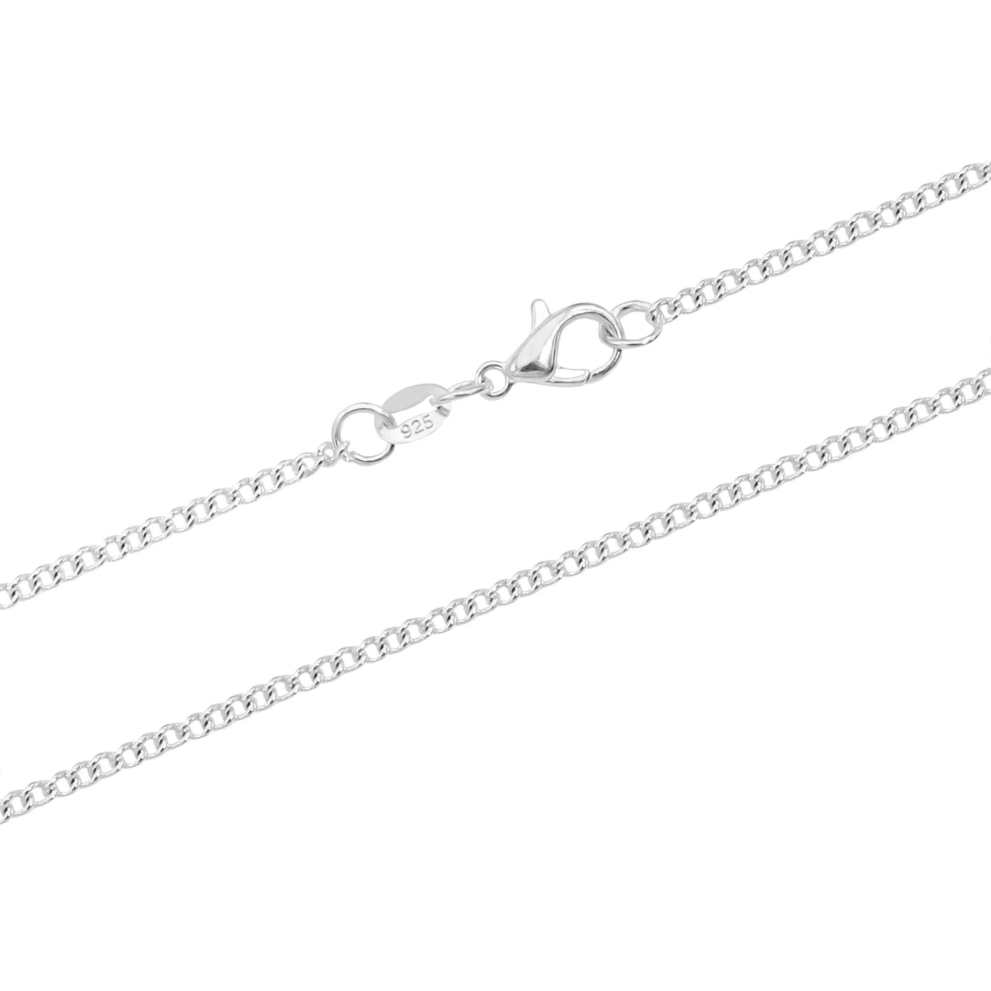 Casxyue Collana Argento 925 Donna Uomo Catenina Argento 40/45/50/55/60/65/70/75cm Catena Serpente/Catena Cuban/Catena a Maglia Veneziana Gioielli (Catena Cuban, 40 Centimetri) - immagine 1