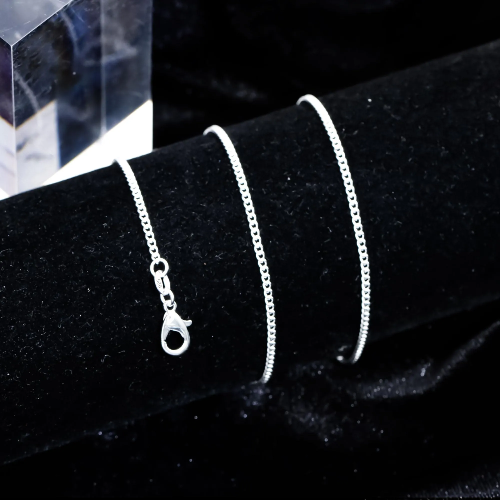 Casxyue Collana Argento 925 Donna Uomo Catenina Argento 40/45/50/55/60/65/70/75cm Catena Serpente/Catena Cuban/Catena a Maglia Veneziana Gioielli (Catena Cuban, 40 Centimetri) - immagine 4