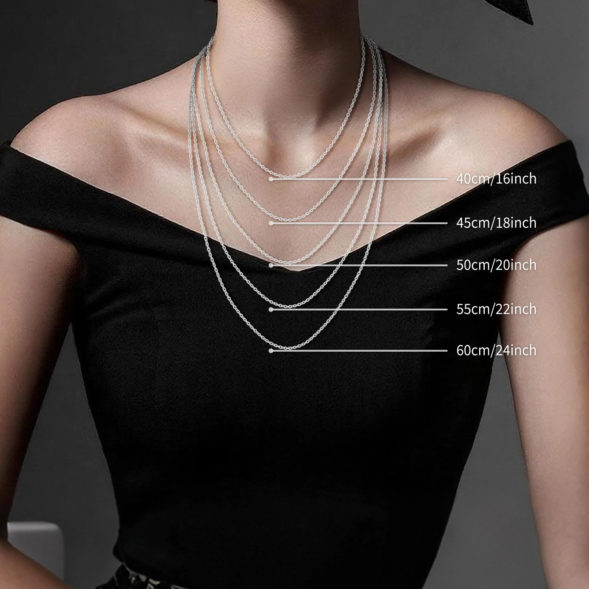 Casxyue Collana Argento 925 Donna Uomo Catenina Argento 40/45/50/55/60/65/70/75cm Catena Serpente/Catena Cuban/Catena a Maglia Veneziana Gioielli (Catena d'ancora, 60 Centimetri) - immagine 3