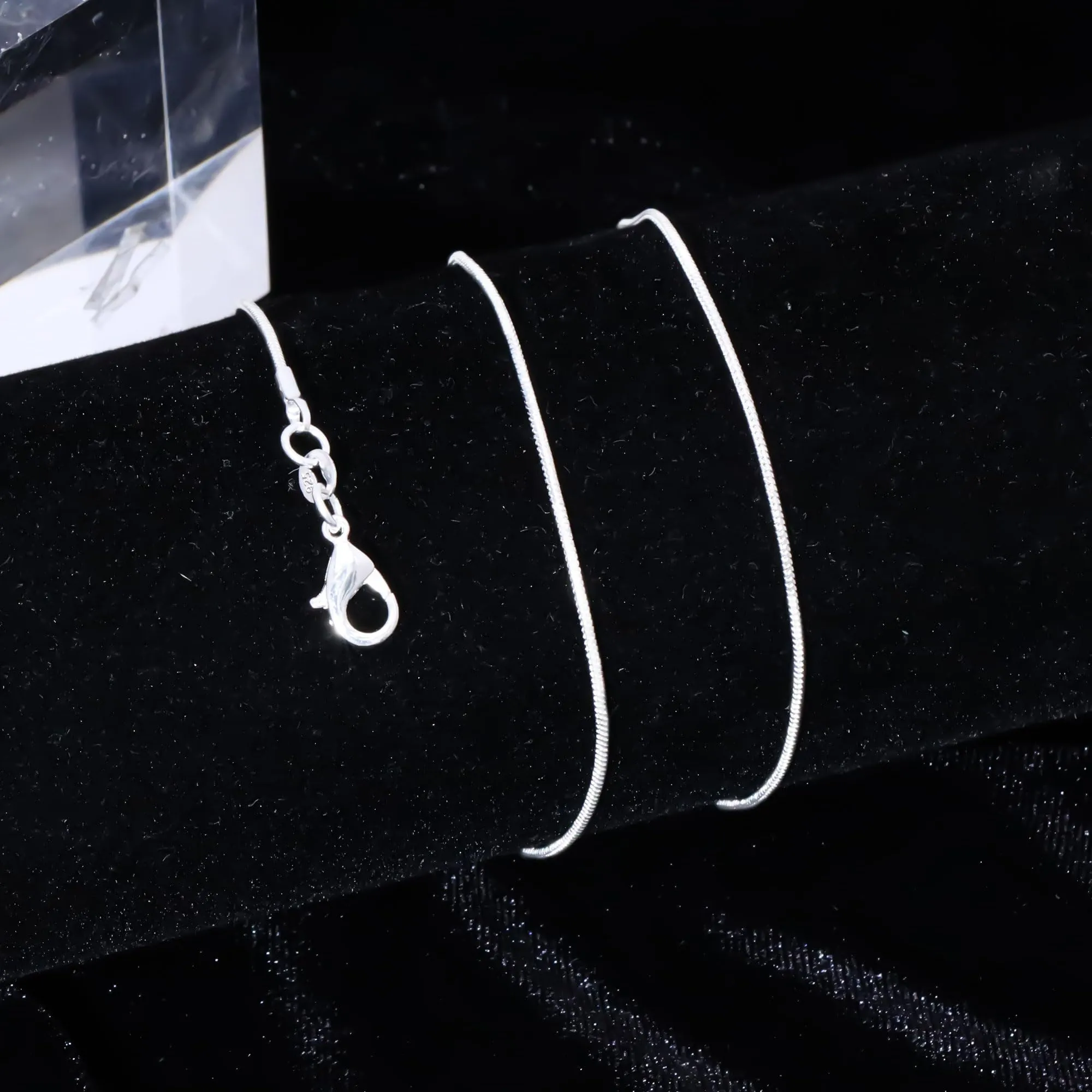 Casxyue Collana Argento 925 Donna Uomo Catenina Argento 40/45/50/55/60/65/70/75cm Catena Serpente/Catena Cuban/Catena a Maglia Veneziana Gioielli (Catena Serpente, 70 Centimetri) - immagine 4