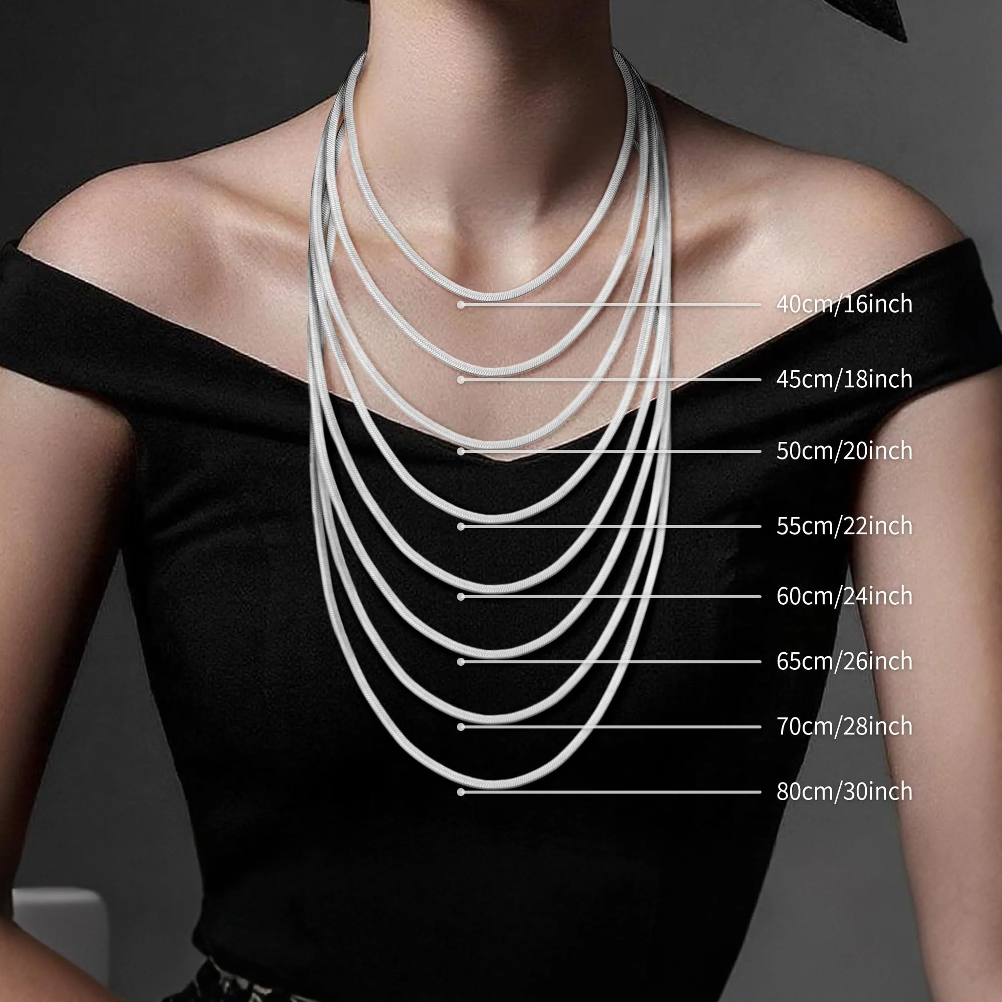 Casxyue Collana Argento 925 Donna Uomo Catenina Argento 40/45/50/55/60/65/70/75cm Catena Serpente/Catena Cuban/Catena a Maglia Veneziana Gioielli (Catena Cuban, 60 Centimetri) - immagine 3