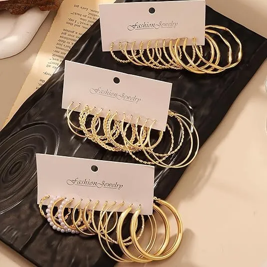 18 Paia Orecchini Oro Donna Set,Orecchini Oro Set,Sets Orecchine Anallergici Donna Oros, Zircone Sintetico Scintillante, Un Gioiello Elegante da Regalare, Perfetto per Mamme, Mogli O Fidanzate/A - immagine 4
