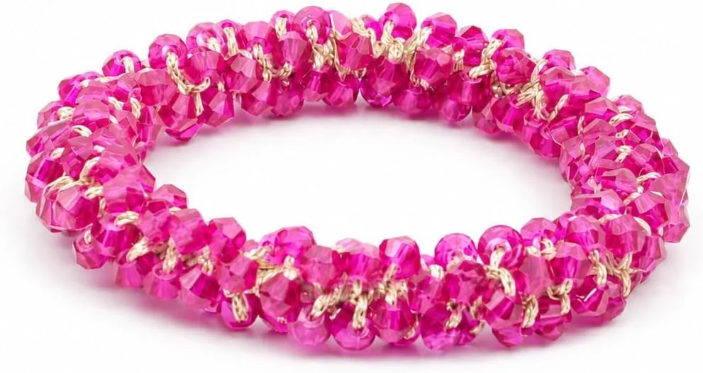 SAGA GIOIELLI® Bracciale donna elastico con cristalli sfaccettati – Bracciale elasticizzato - Confezione Regalo - Idea regalo - Regalo compleanno - immagine 1