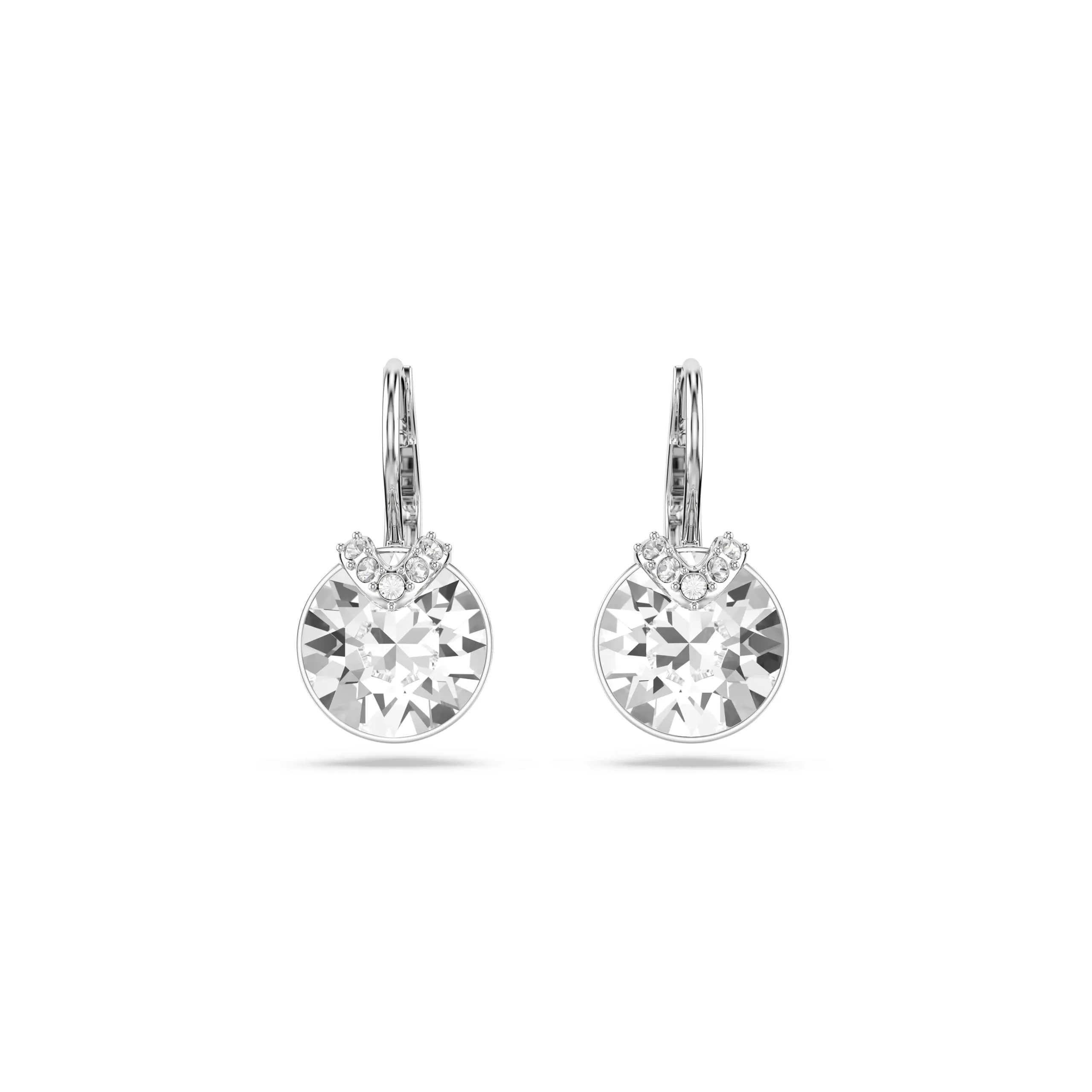 Swarovski Orecchini pendenti Bella V, Taglio Round, Bianchi, Placcato rodio - immagine 2