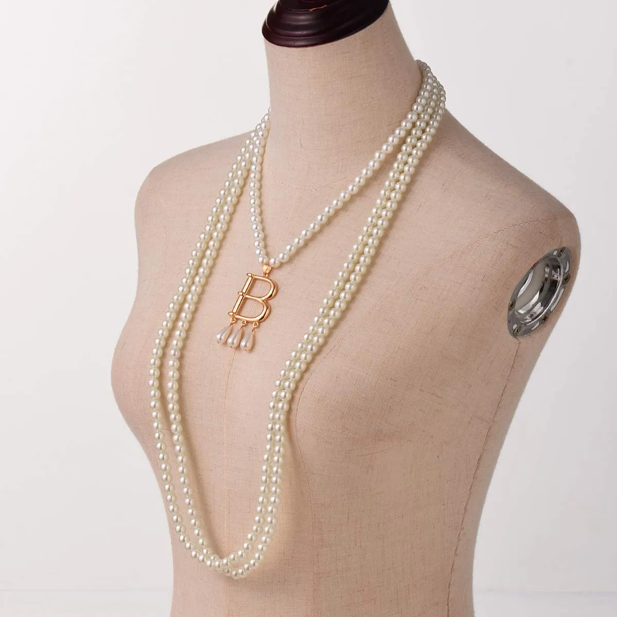 GRACEART Collana di perle finte Anne Boleyn, Taglia unica, Perla, Perla - immagine 2