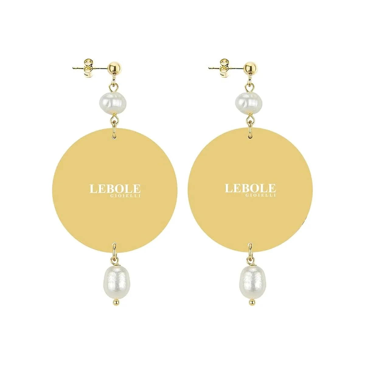 Lebole Orecchini Donna, Orecchini Donna Pendenti Eleganti e Leggeri, in Ottone Galvanizzato Oro con Pietre Naturali, Gioielli Artigianali Made in Italy, Regalo Donna dal Design Esclusivo - immagine 7
