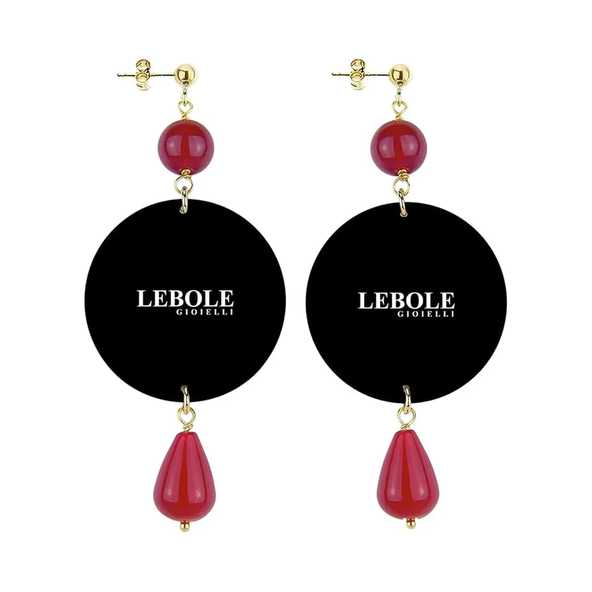 Lebole Orecchini Donna, Orecchini Donna Pendenti Eleganti e Leggeri, in Ottone Galvanizzato Oro con Pietre Naturali, Gioielli Artigianali Made in Italy, Regalo Donna dal Design Esclusivo - immagine 7