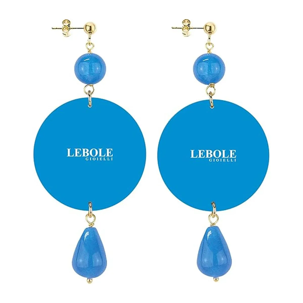 Lebole Orecchini Donna The Circle Firenze Pietra Azzurra 8,5 cm - immagine 7