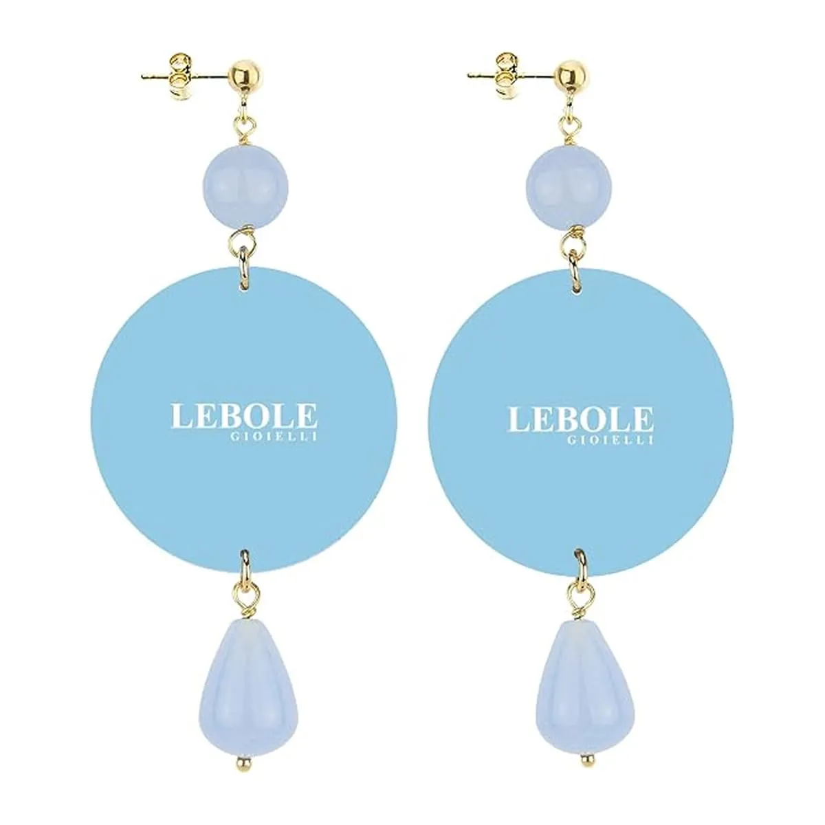 Lebole Orecchini Donna, Orecchini Donna Pendenti Eleganti e Leggeri, in Ottone Galvanizzato Oro con Pietre Naturali, Gioielli Artigianali Made in Italy, Regalo Donna dal Design Esclusivo - immagine 7
