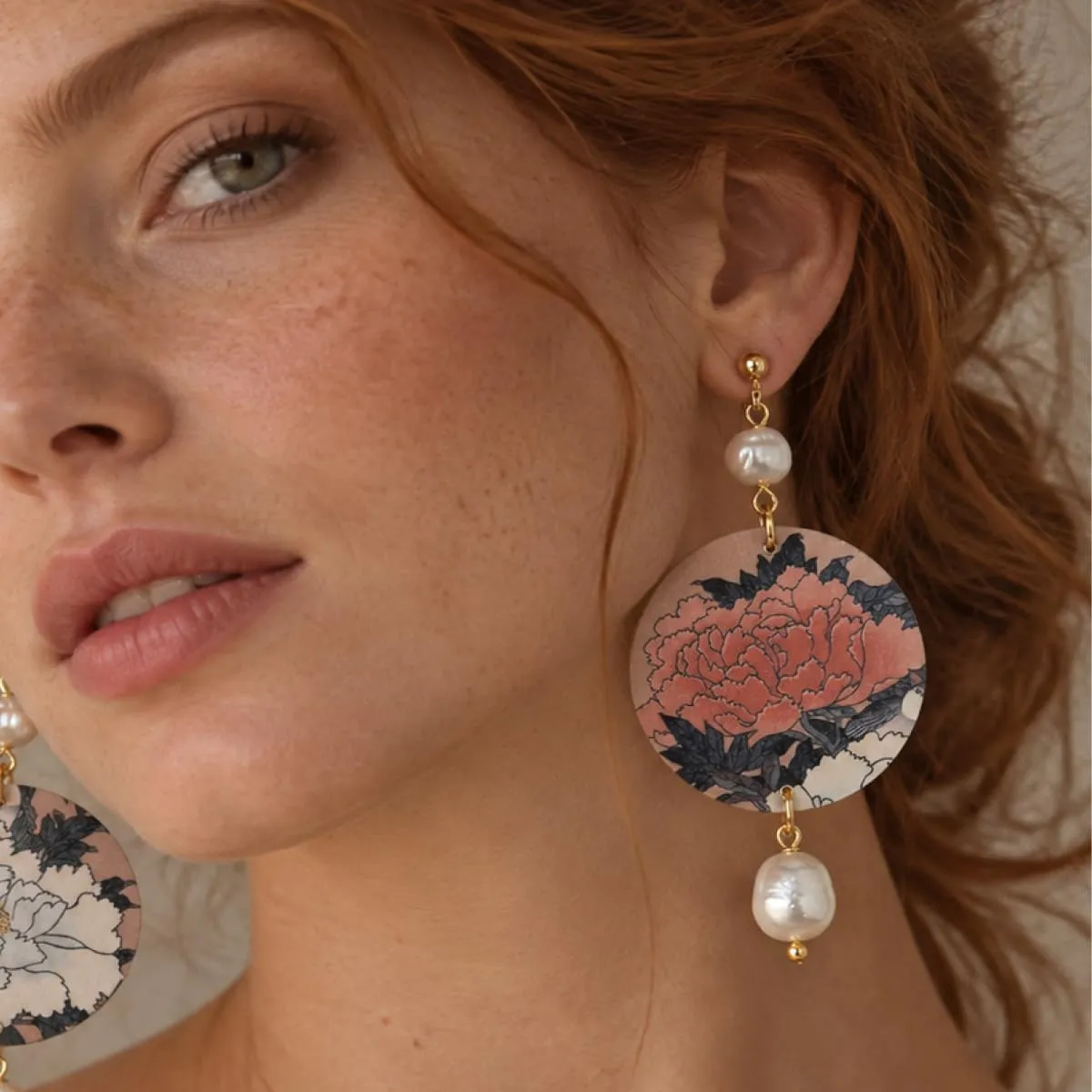 Lebole Orecchini Donna, Orecchini Donna Pendenti Eleganti e Leggeri, in Ottone Galvanizzato Oro con Pietre Naturali, Gioielli Artigianali Made in Italy, Regalo Donna dal Design Esclusivo - immagine 6