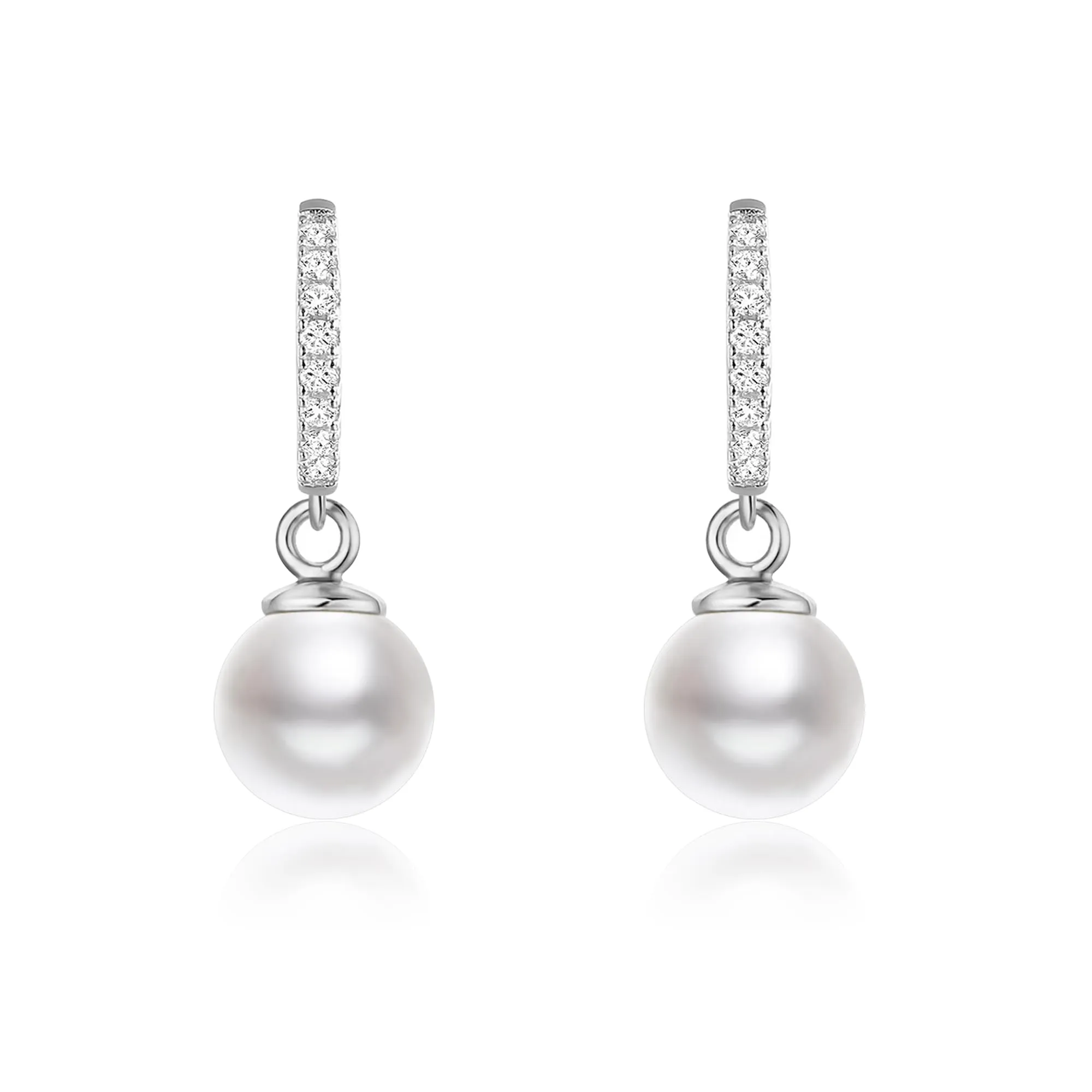 ASH'S CHOICE Orecchini Pendenti Donna Argento Rotonda Perla d'Acqua Dolce - immagine 8