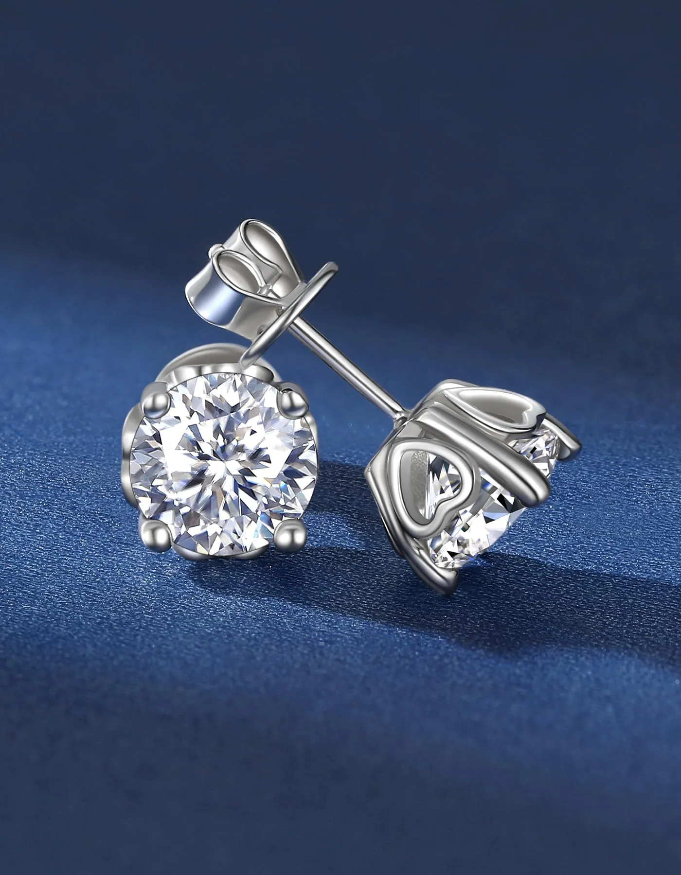 MomentWish Orecchini Moissanite Punto Luce Argento 925 6,5mm Uomo Donna - immagine 9