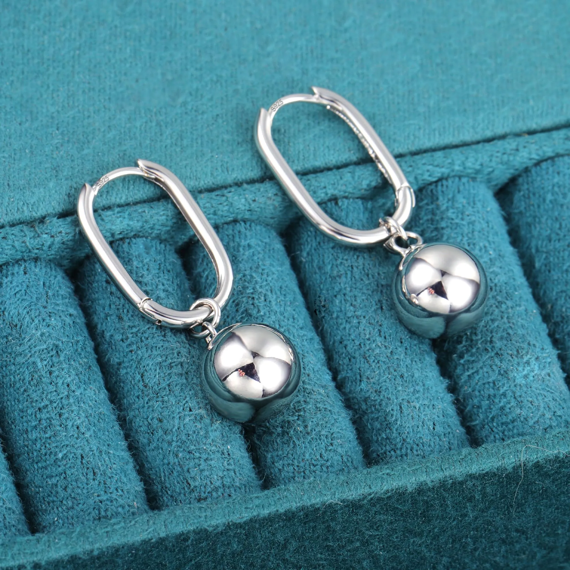 ASH'S CHOICE Orecchini Pendenti Donna Argento Sfera Leverback Lucido - immagine 7