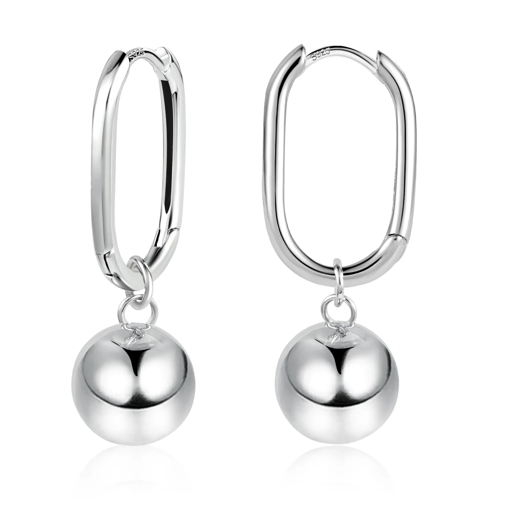 ASH'S CHOICE Orecchini Pendenti Donna Argento Sfera Leverback Lucido - immagine 9