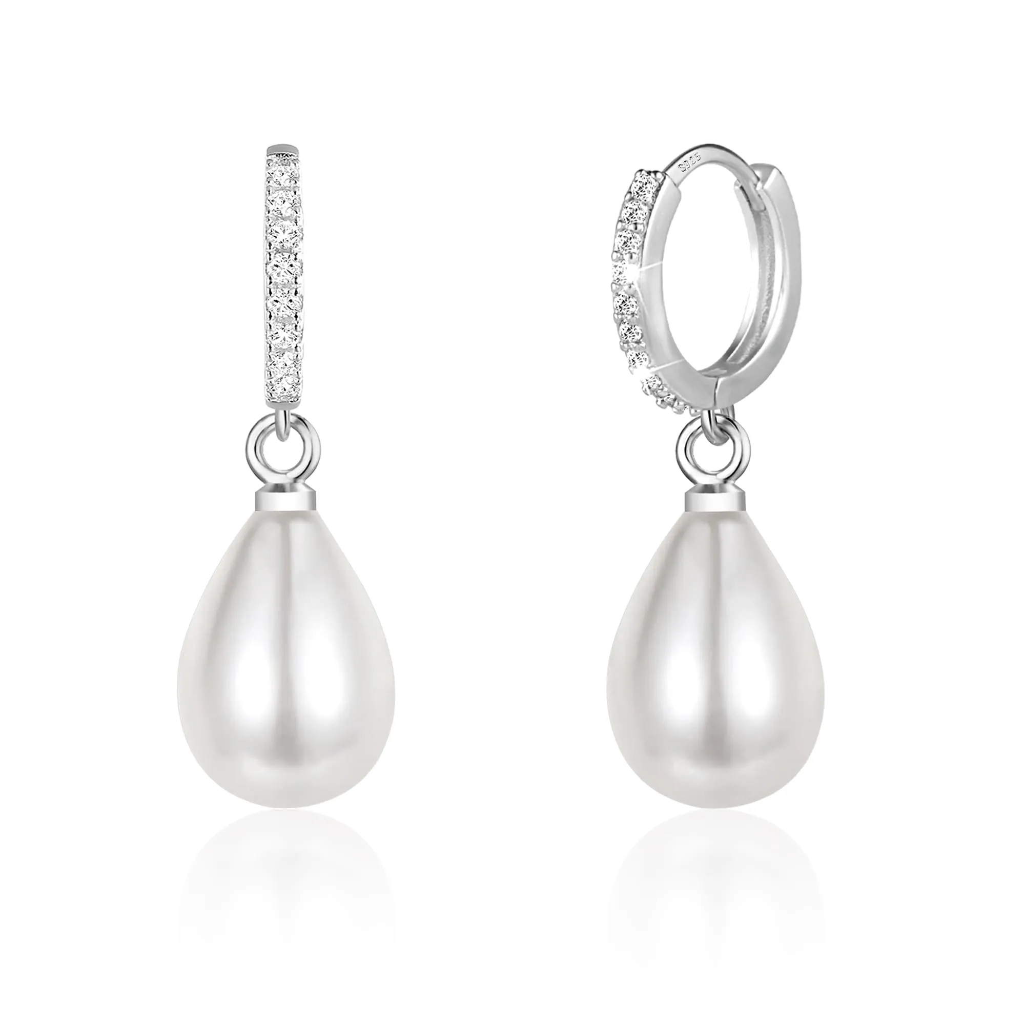 ASH'S CHOICE Orecchini Pendenti Donna Argento Goccia Perla d'Acqua Dolce - immagine 7