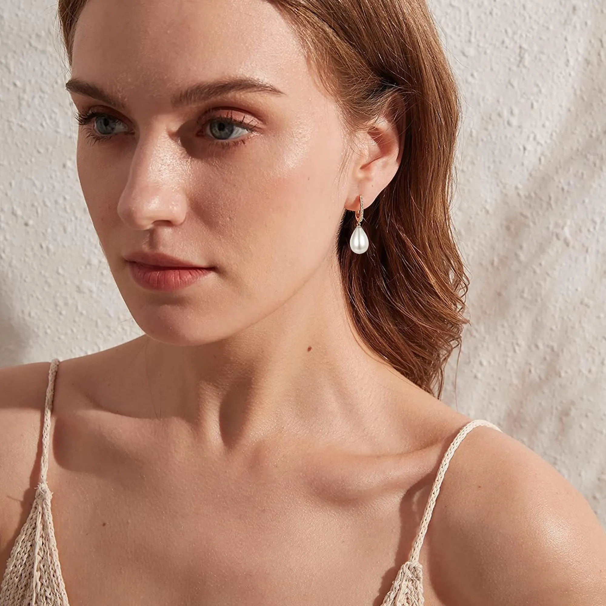 ASH'S CHOICE Orecchini Donna Pendenti Oro 14K Goccia Perla d'Acqua Dolce - immagine 6