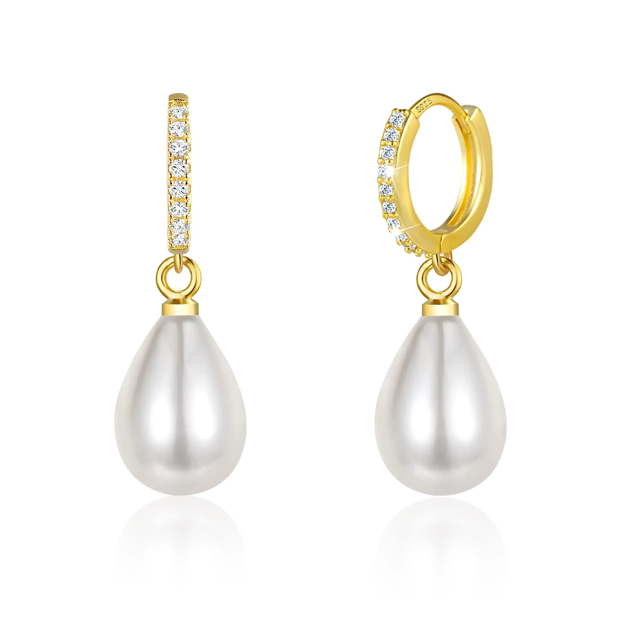 ASH'S CHOICE Orecchini Donna Pendenti Oro 14K Goccia Perla d'Acqua Dolce - immagine 7