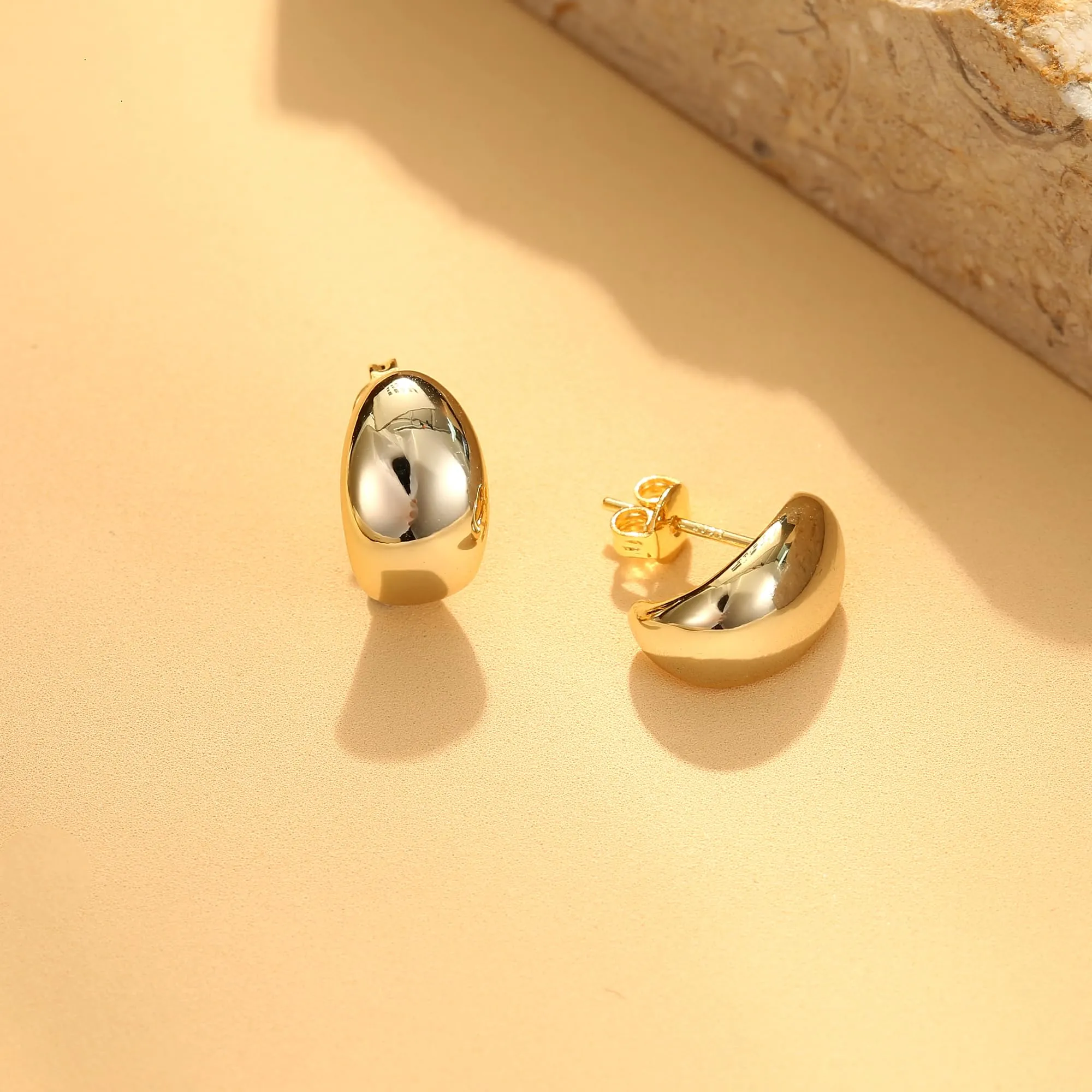 Diamday Orecchini Donna Placcato 14K Orecchini Goccia d'Acqua - immagine 6