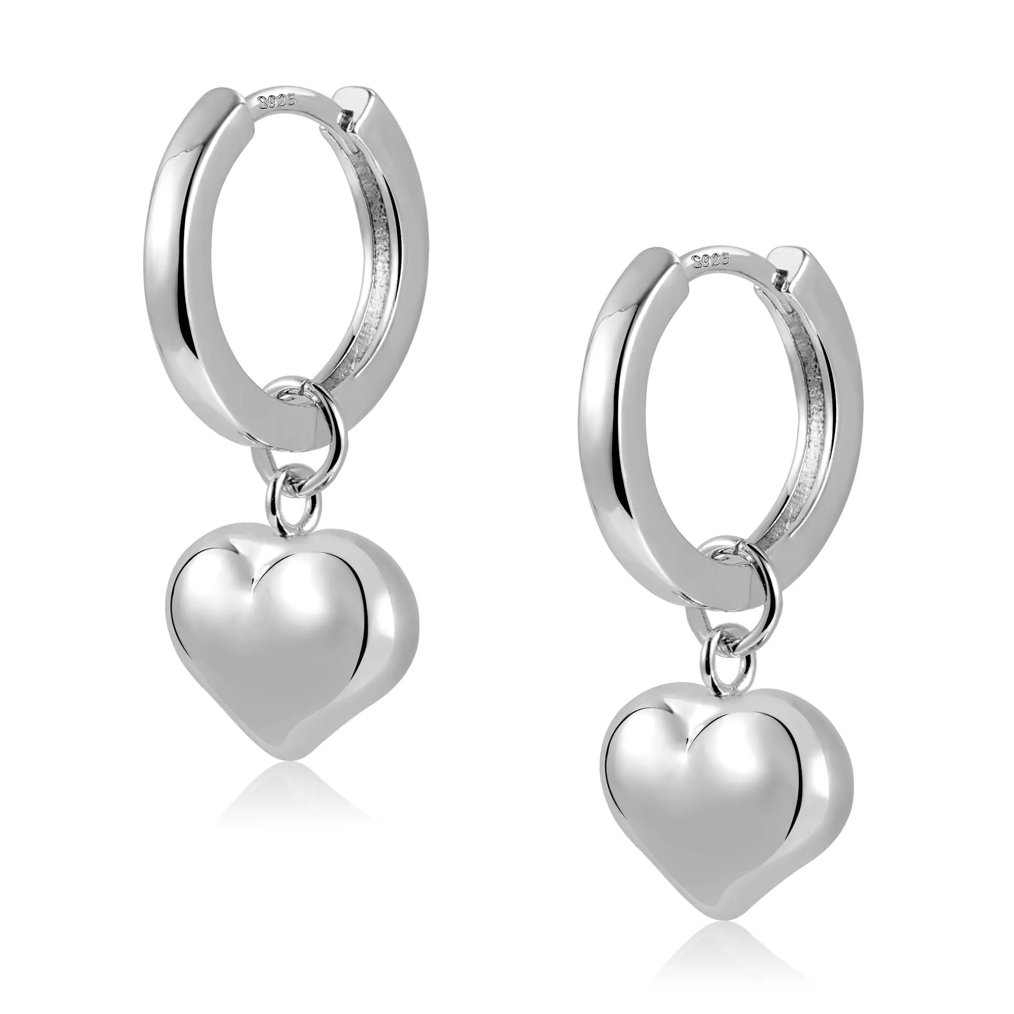 ASH'S CHOICE Orecchini Donna Pendenti Argento Cuore Leverback - immagine 1